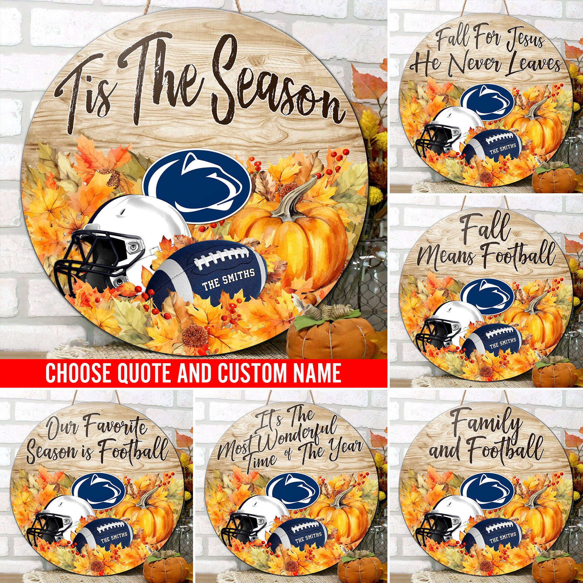 Penn State Nittany Lions Shape Wooden Sign Custom Name And Choose Quotes, Sport Team Sign For Fans, Wall Hanging ETRG-60744