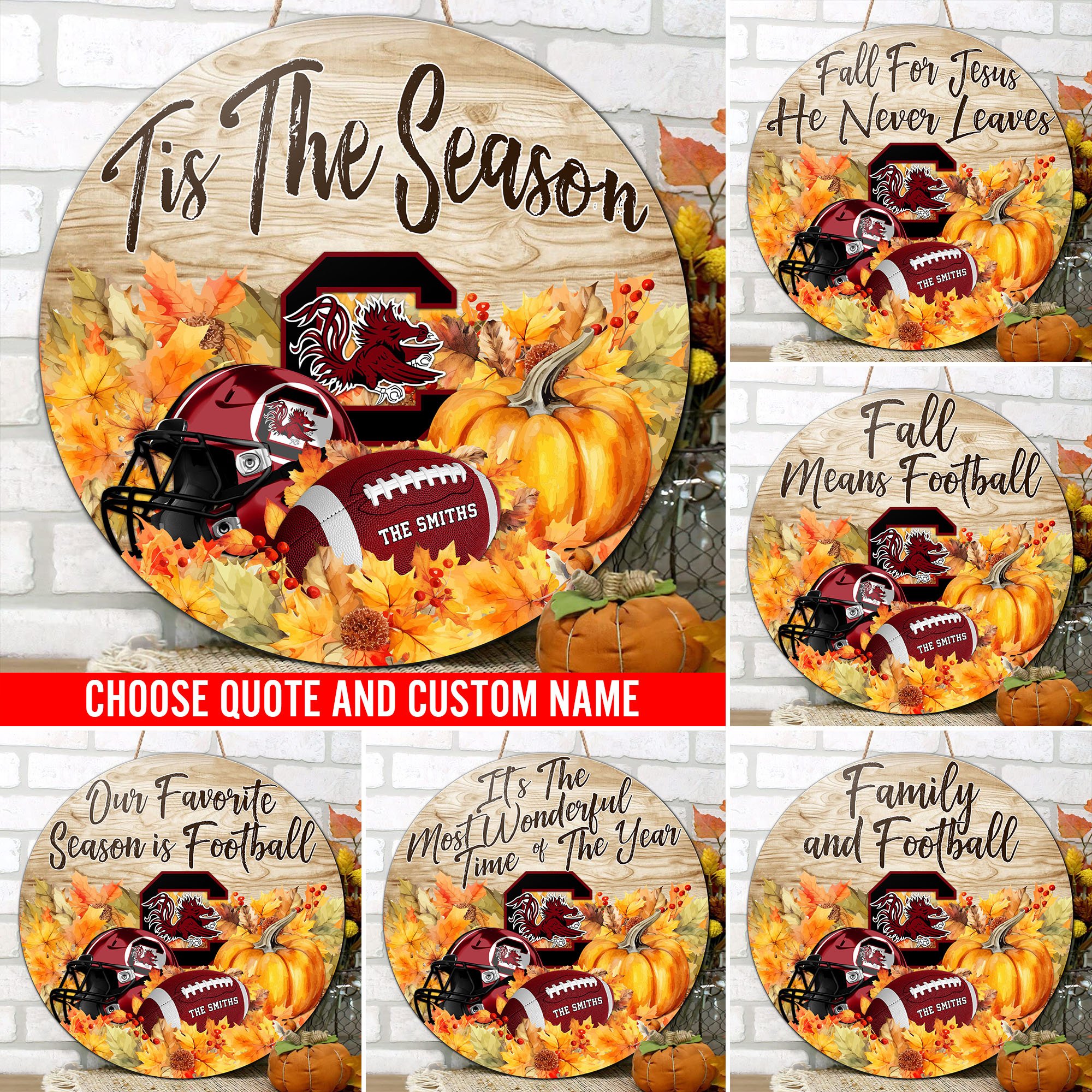 South Carolina Gamecocks Shape Wooden Sign Custom Name And Choose Quotes, Sport Team Sign For Fans, Wall Hanging ETRG-60744