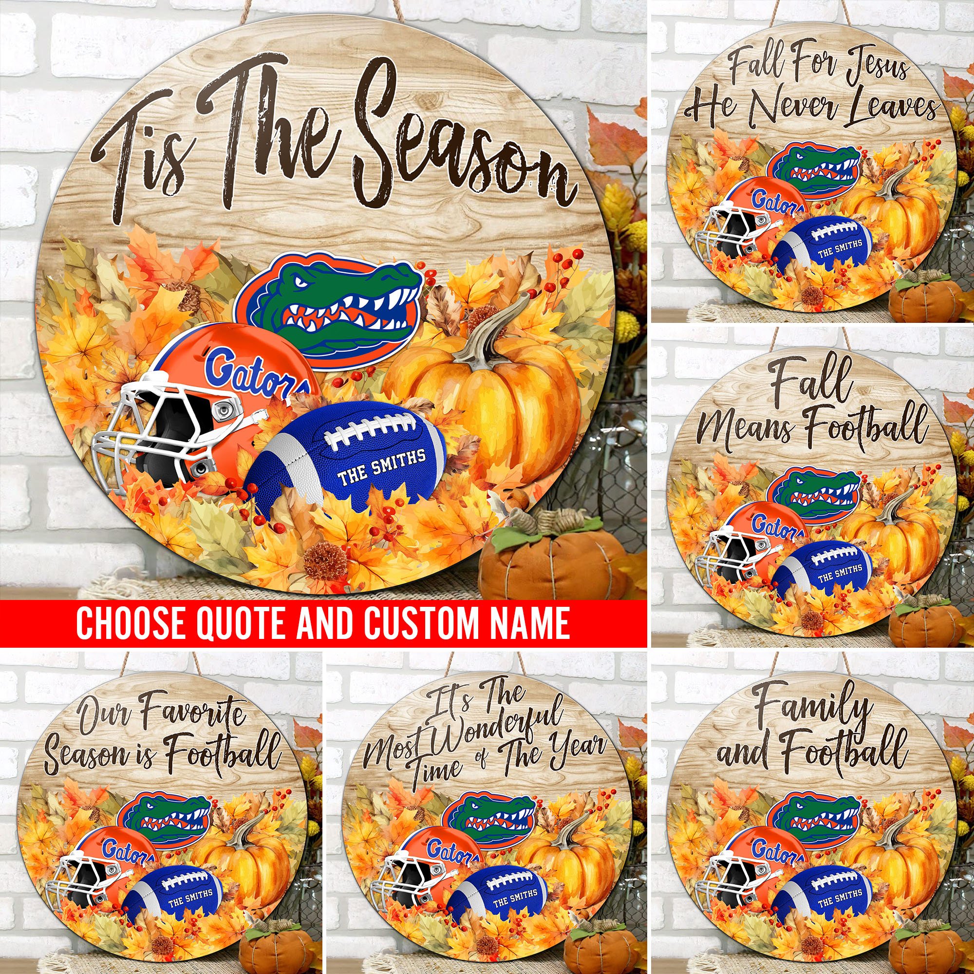 Florida Gators Shape Wooden Sign Custom Name And Choose Quotes, Sport Team Sign For Fans, Wall Hanging ETRG-60744