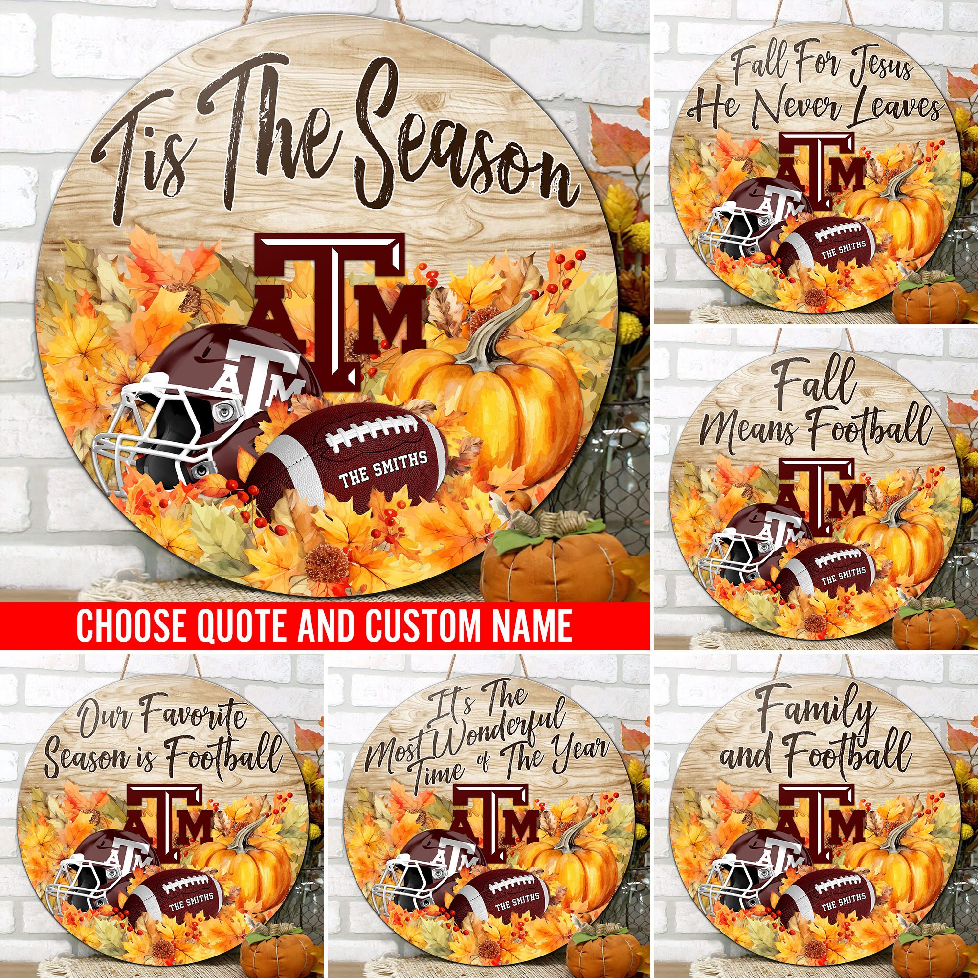 Texas A&M Aggies Shape Wooden Sign Custom Name And Choose Quotes, Sport Team Sign For Fans, Wall Hanging ETRG-60744