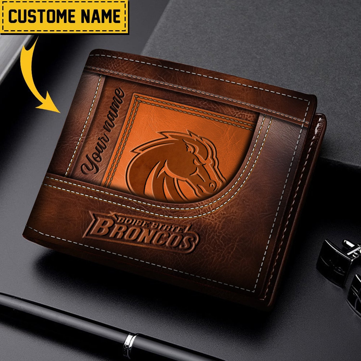 Boise State Broncos Men wallet custom 60766