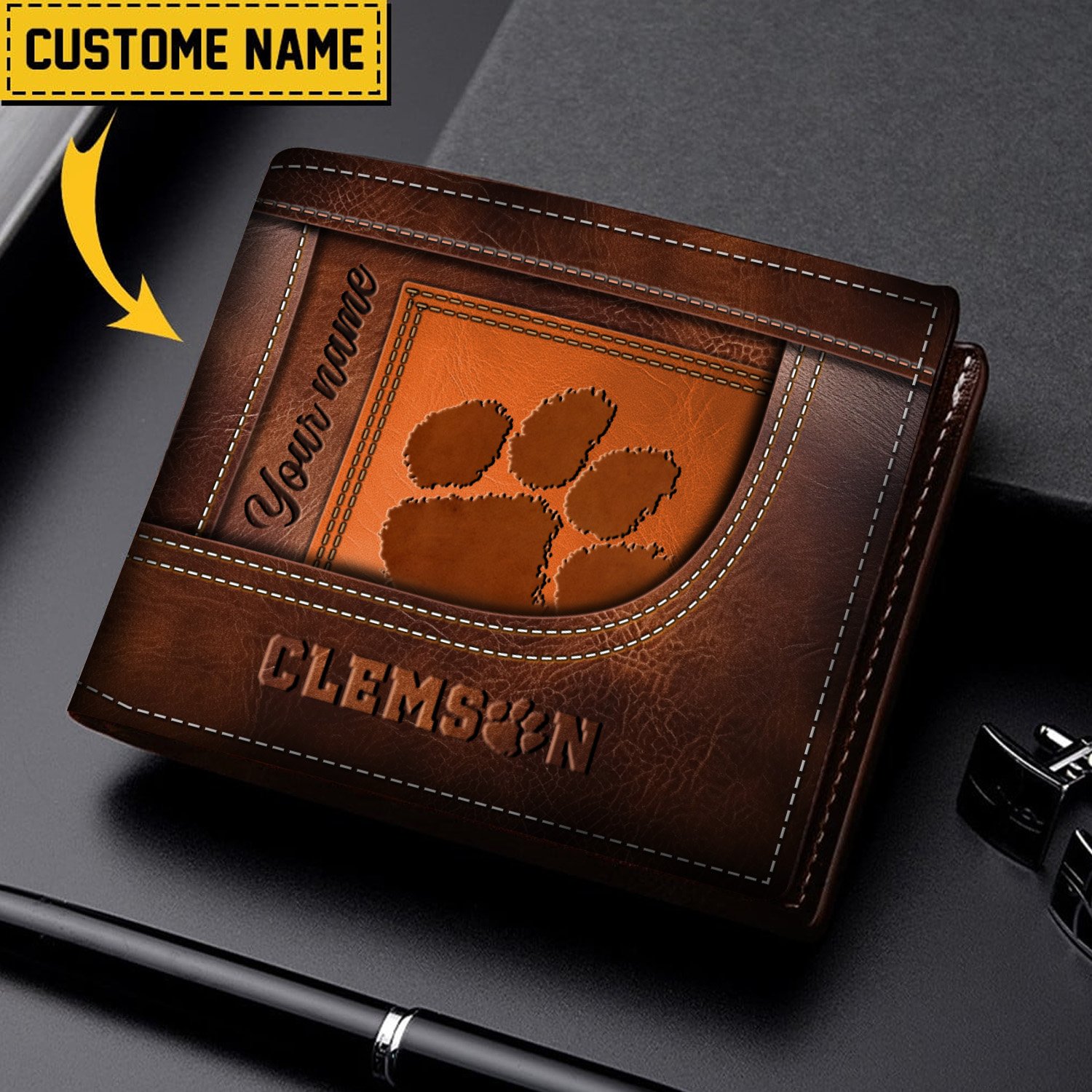 Clemson Tigers Men wallet custom 60766