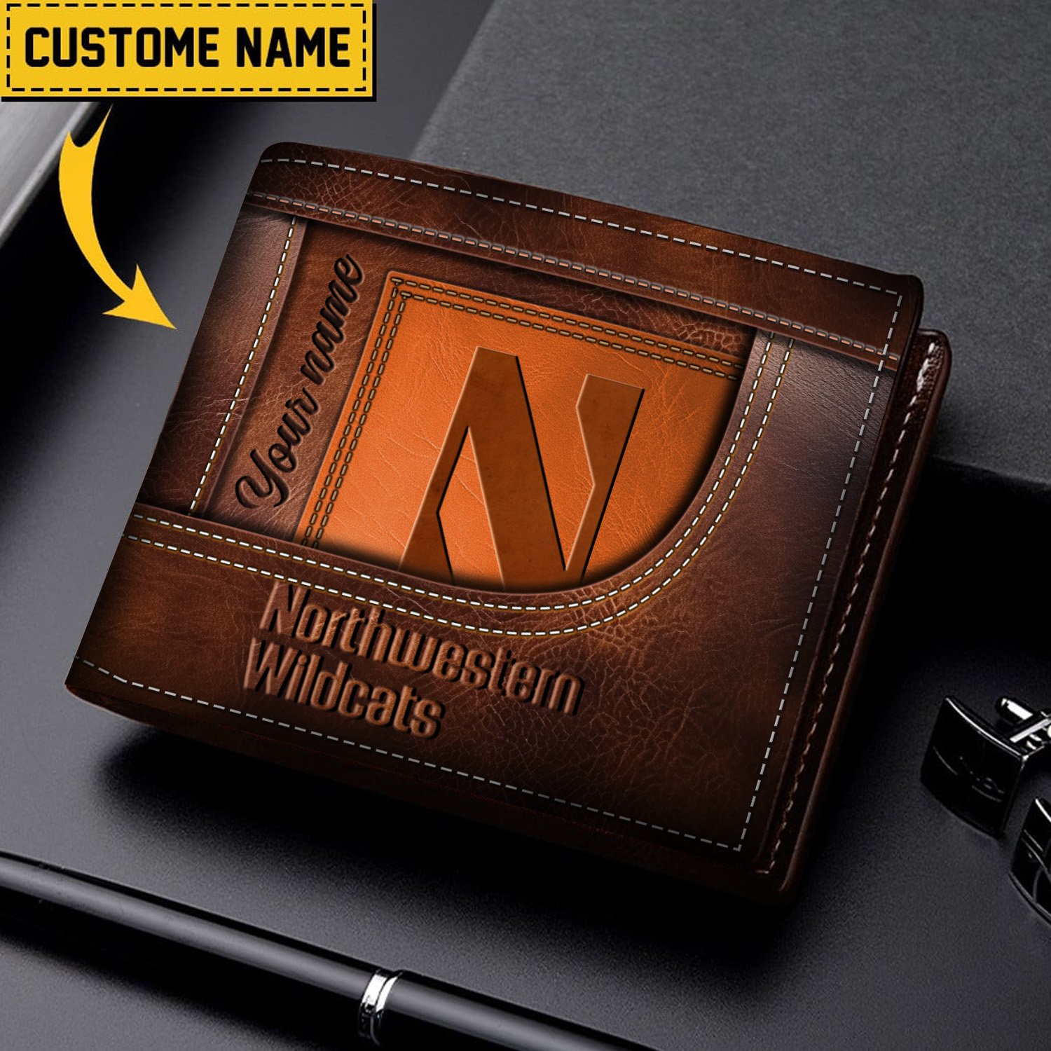Northwestern Wildcats Men wallet custom 60766