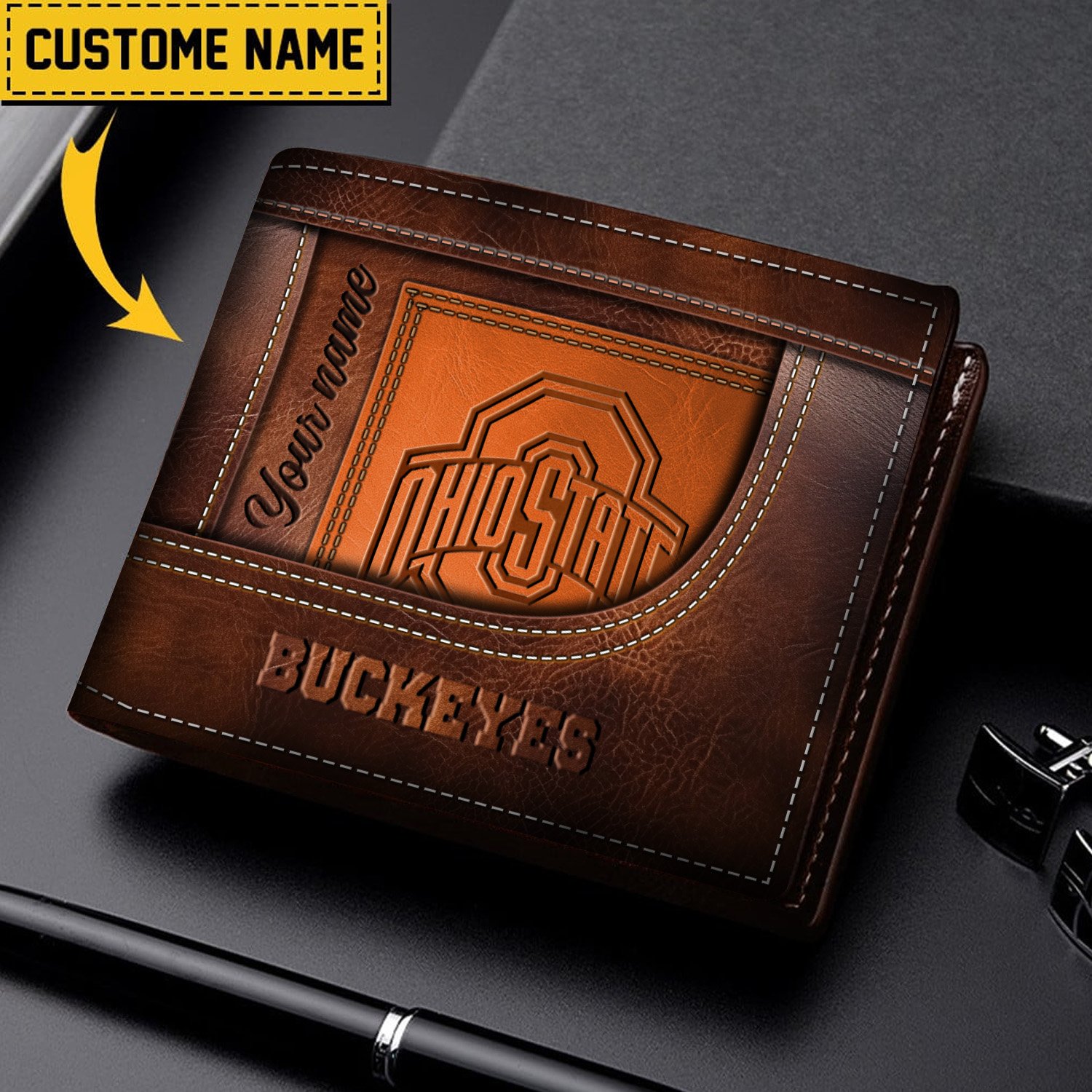 Ohio State Buckeyes Men wallet custom 60766