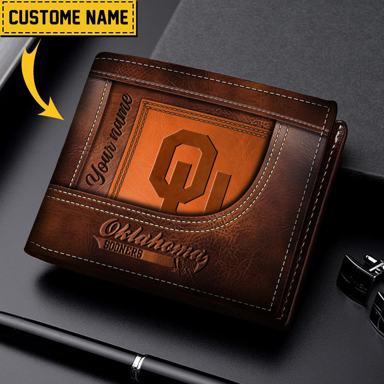 Oklahoma Sooners Men wallet custom 60766