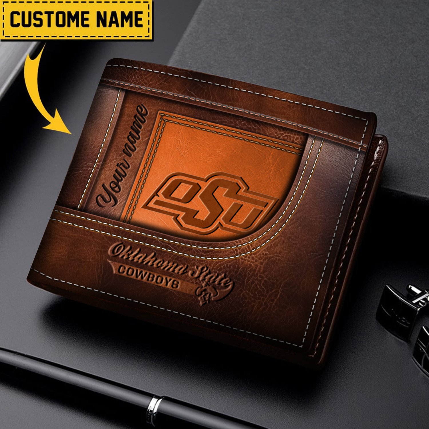 Oklahoma State Cowboys Men wallet custom 60766