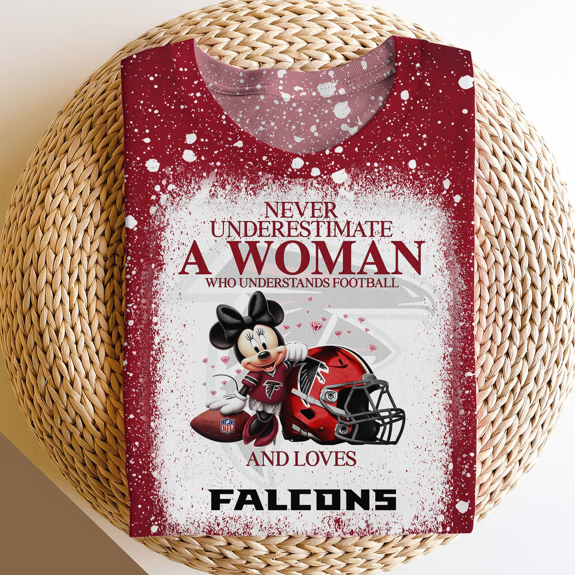 Atlanta Falcons Sweater,Hoodie, T-shirt, Football Team And Minnie 3D Shirt, Football Fan Gifts ETRG-60535