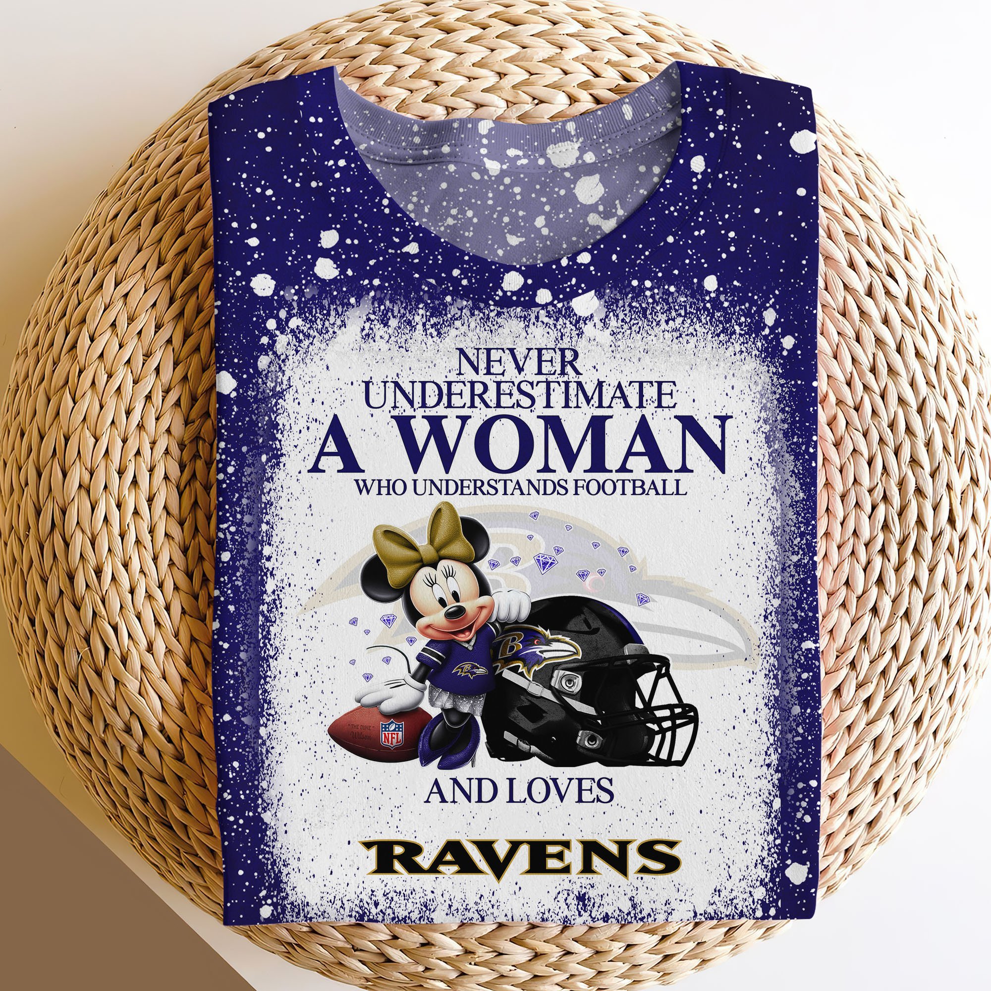 Baltimore Ravens Sweater,Hoodie, T-shirt, Football Team And Minnie 3D Shirt, Football Fan Gifts ETRG-60535