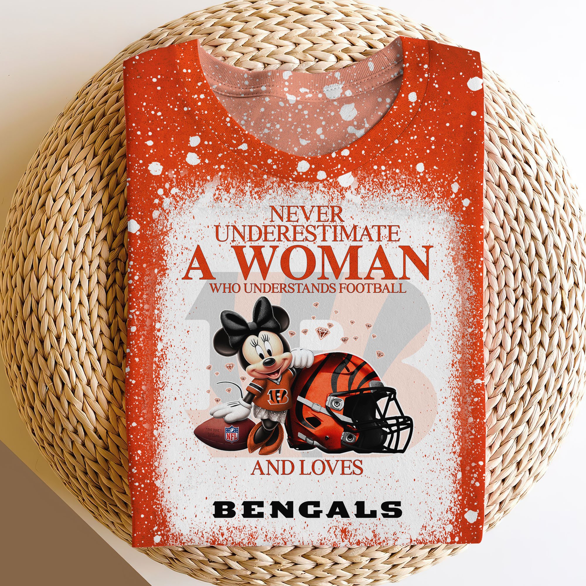 Cincinnati Bengals Sweater,Hoodie, T-shirt, Football Team And Minnie 3D Shirt, Football Fan Gifts ETRG-60535