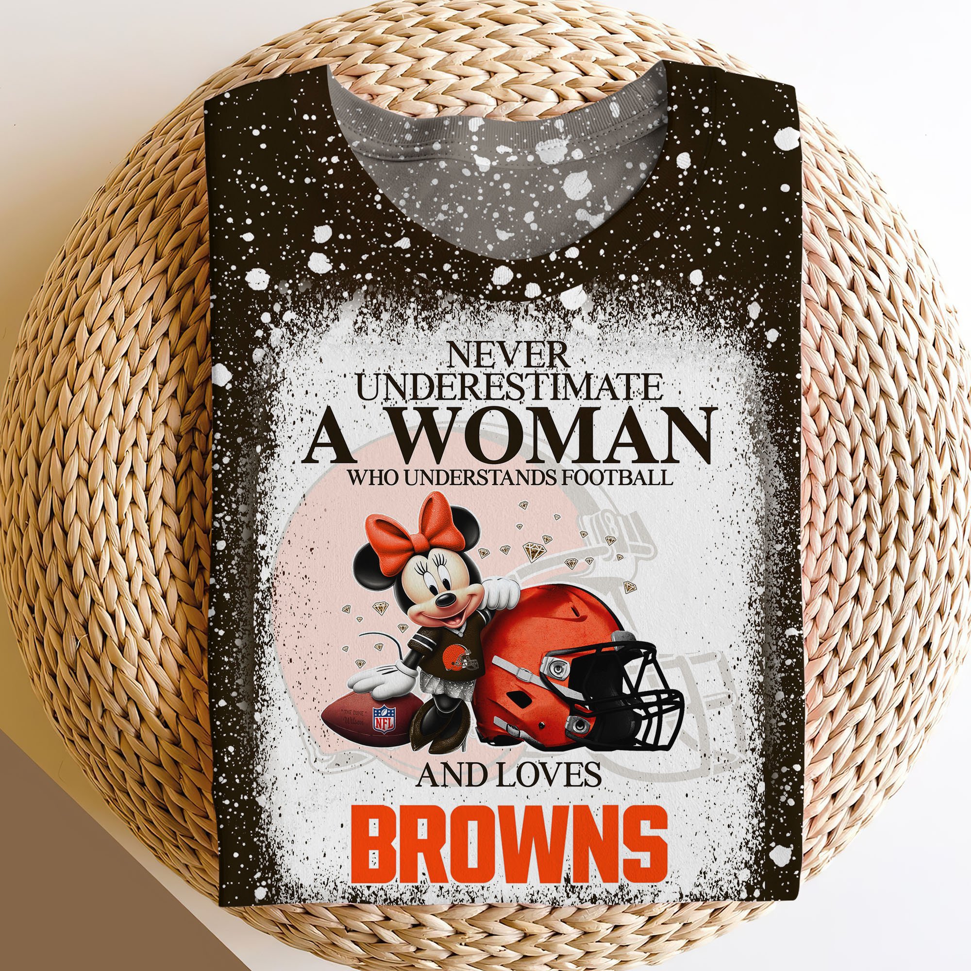 Cleveland Browns Sweater,Hoodie, T-shirt, Football Team And Minnie 3D Shirt, Football Fan Gifts ETRG-60535