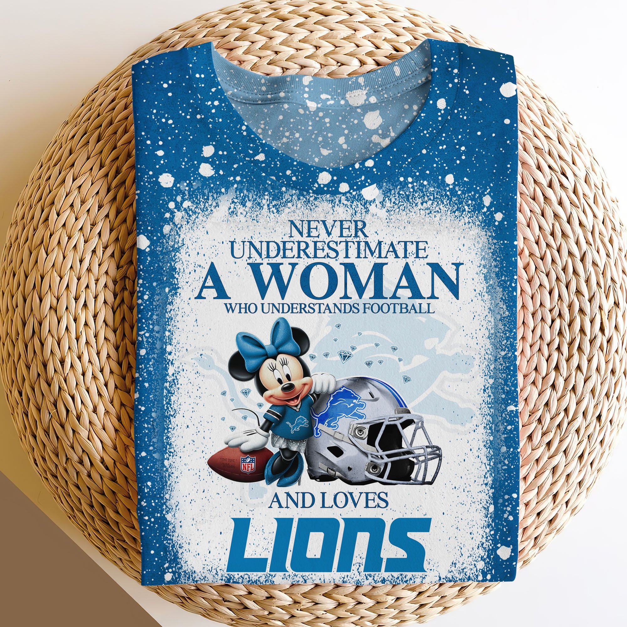 Detroit Lions Sweater,Hoodie, T-shirt, Football Team And Minnie 3D Shirt, Football Fan Gifts ETRG-60535