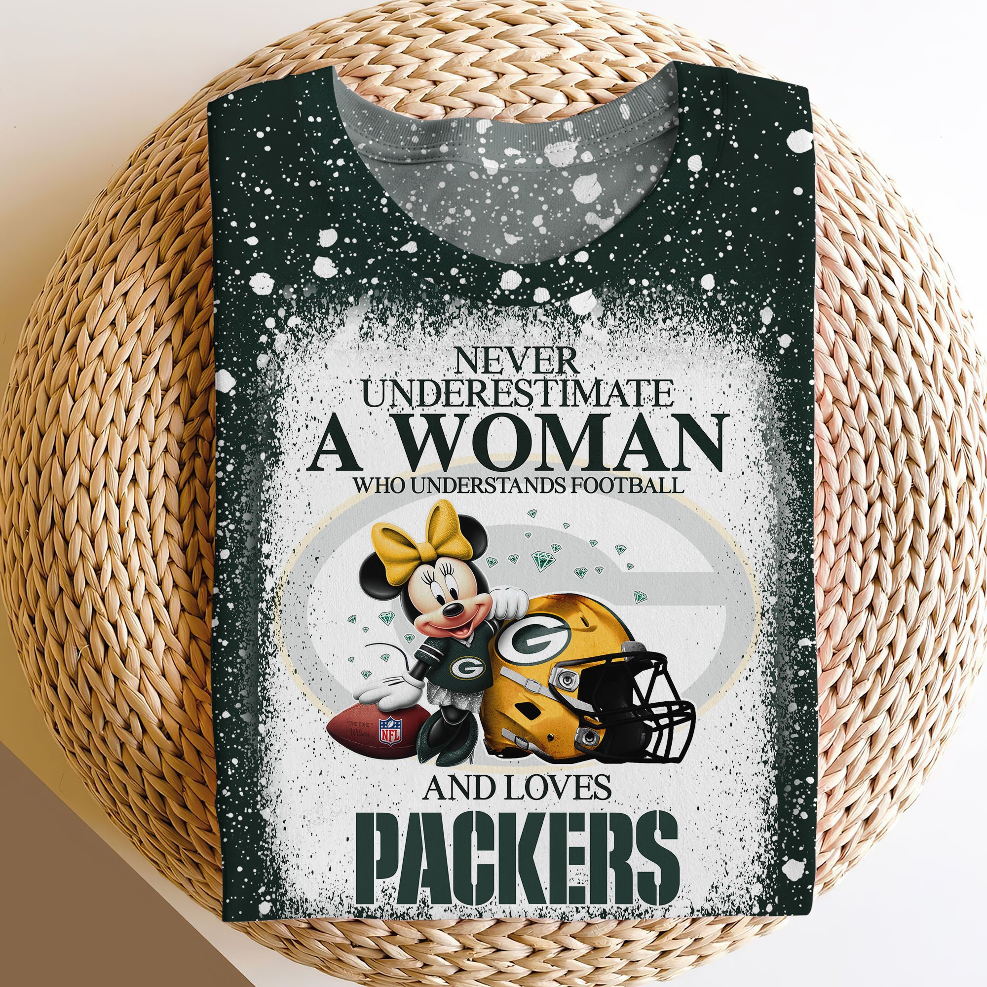 Green Bay Packers Sweater,Hoodie, T-shirt, Football Team And Minnie 3D Shirt, Football Fan Gifts ETRG-60535