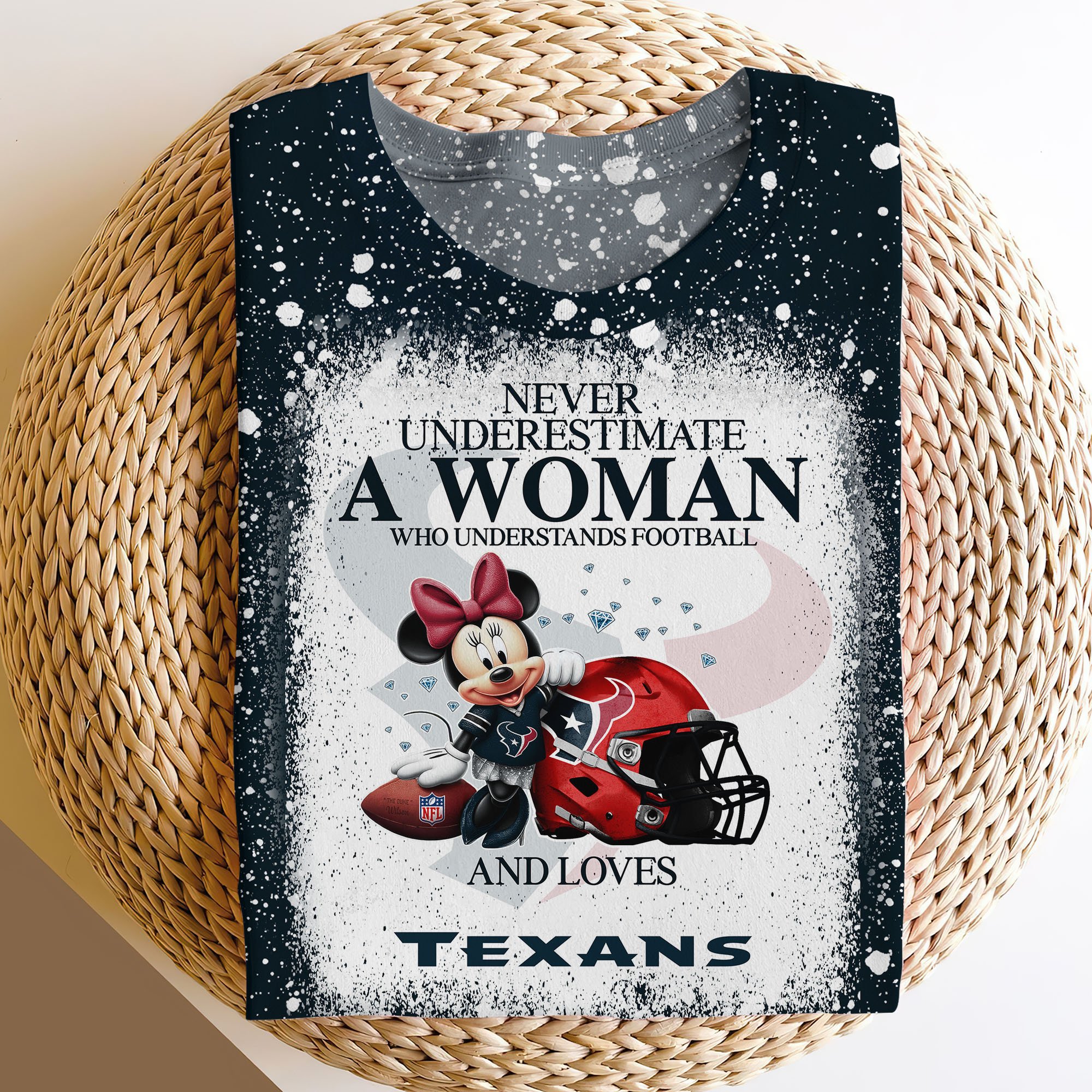 Houston Texans Sweater,Hoodie, T-shirt, Football Team And Minnie 3D Shirt, Football Fan Gifts ETRG-60535