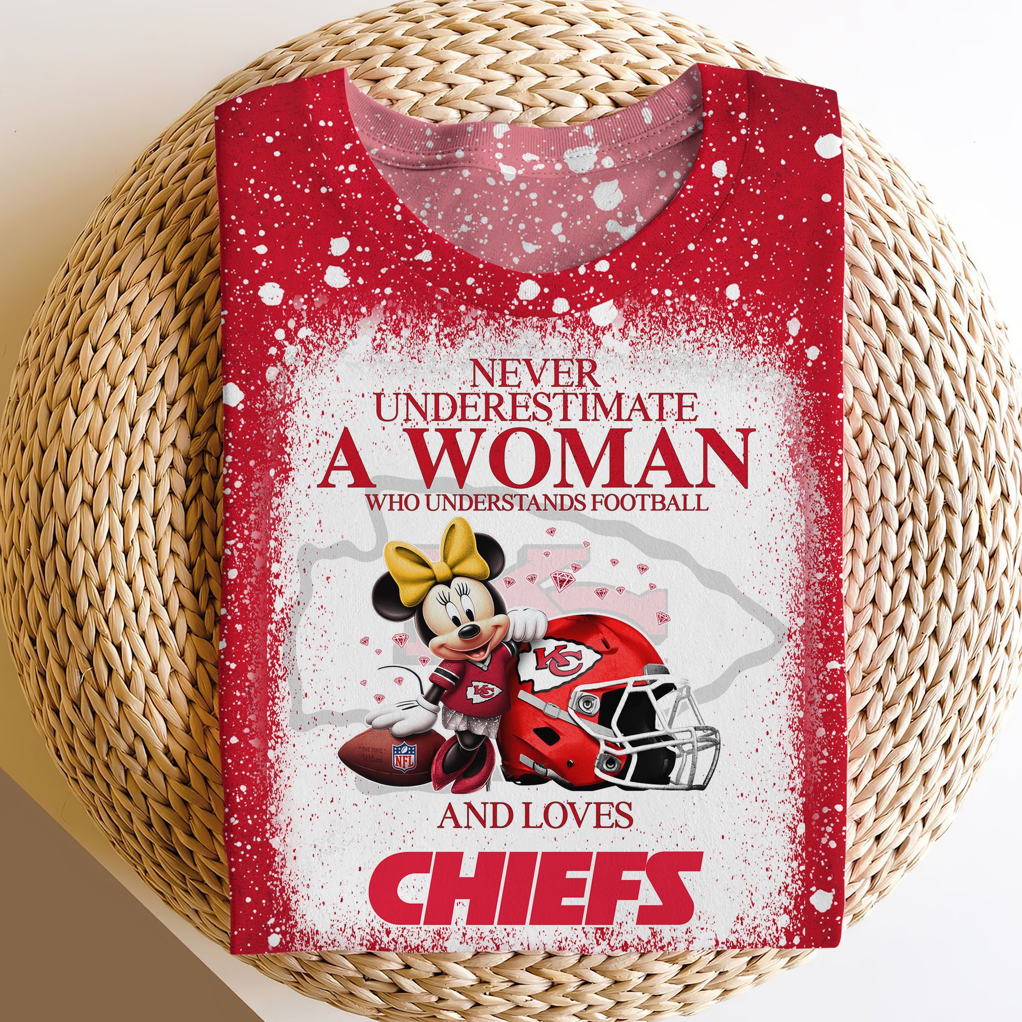 Kansas City Chiefs Sweater,Hoodie, T-shirt, Football Team And Minnie 3D Shirt, Football Fan Gifts ETRG-60535