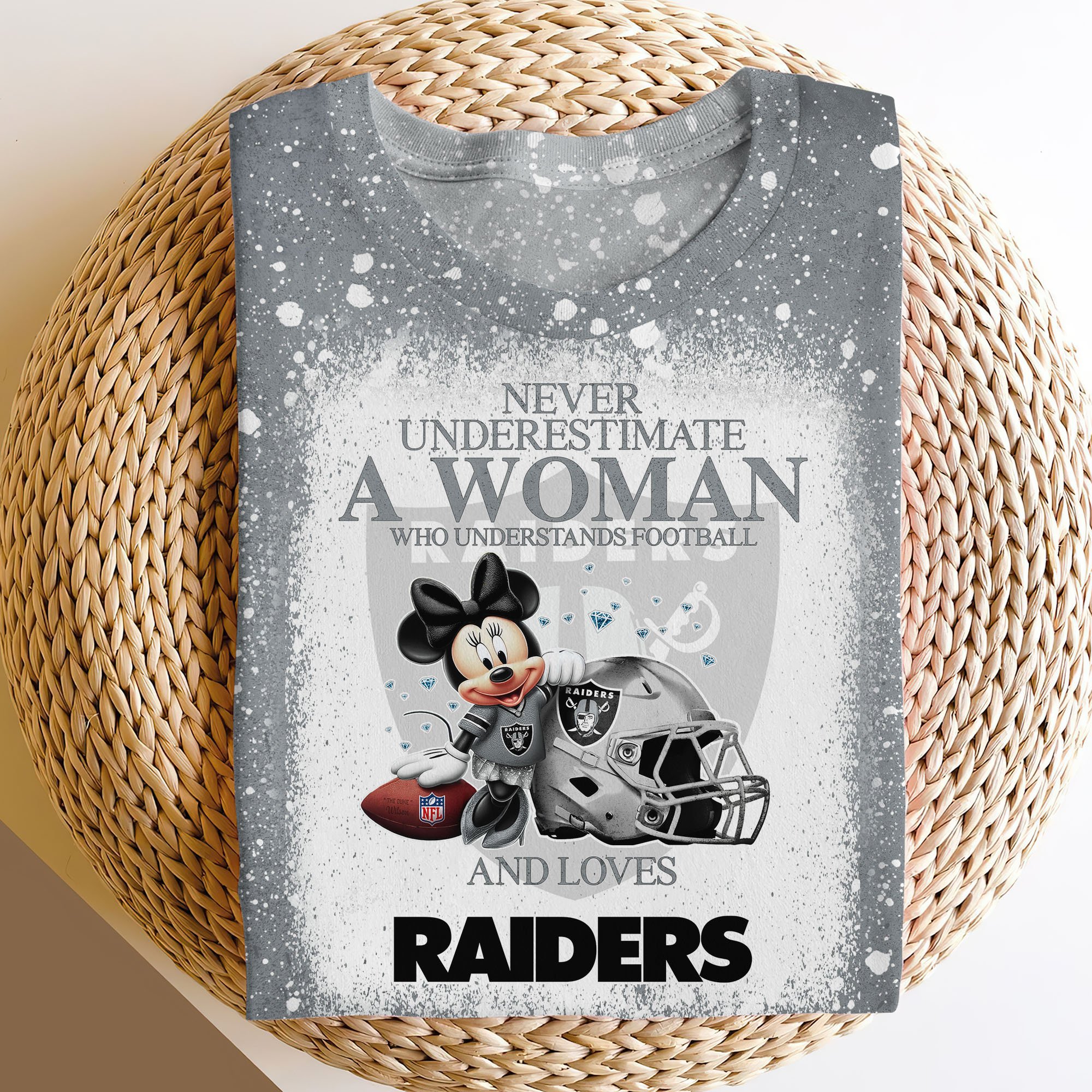 Las Vegas Raiders Sweater,Hoodie, T-shirt, Football Team And Minnie 3D Shirt, Football Fan Gifts ETRG-60535