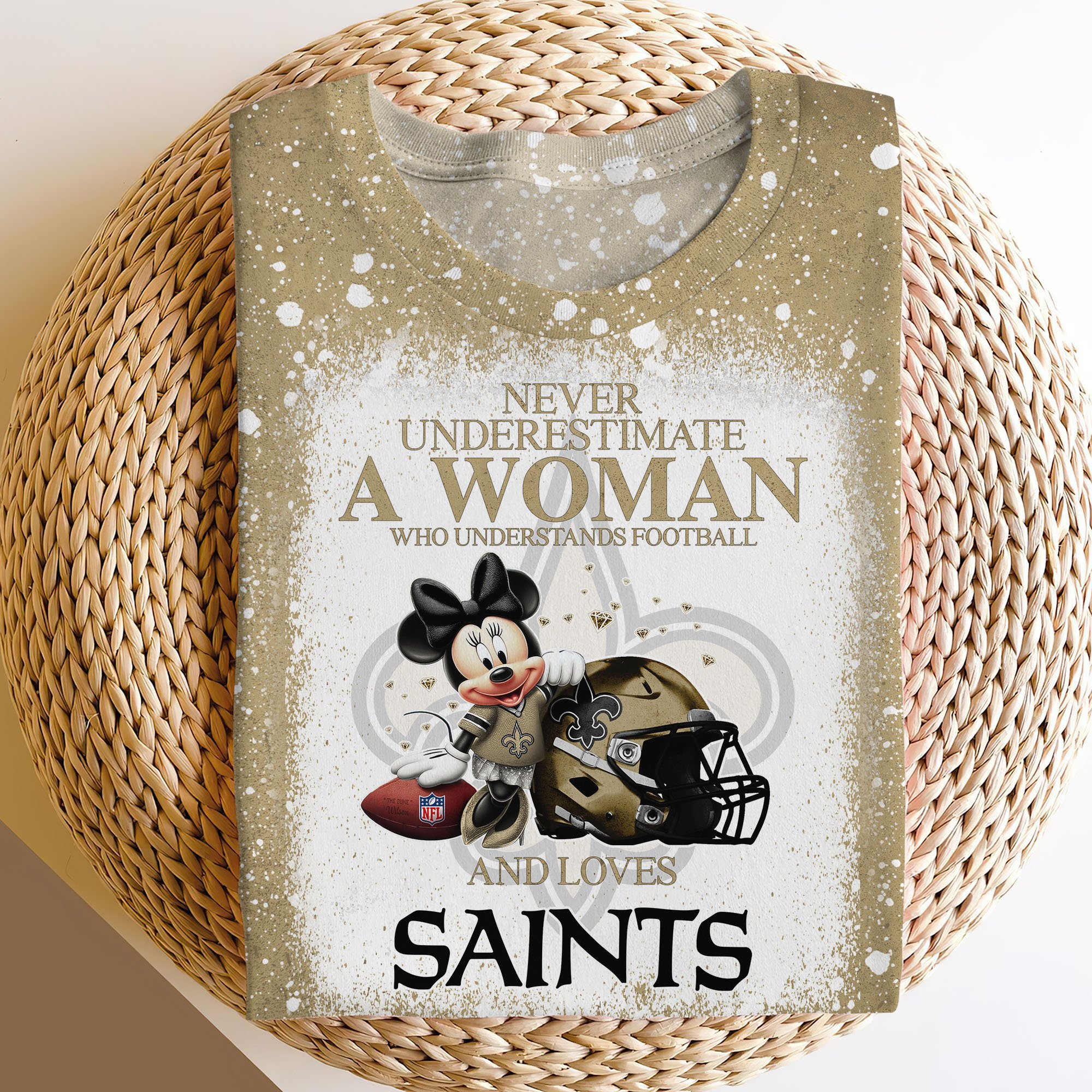 New Orleans Saints Sweater,Hoodie, T-shirt, Football Team And Minnie 3D Shirt, Football Fan Gifts ETRG-60535