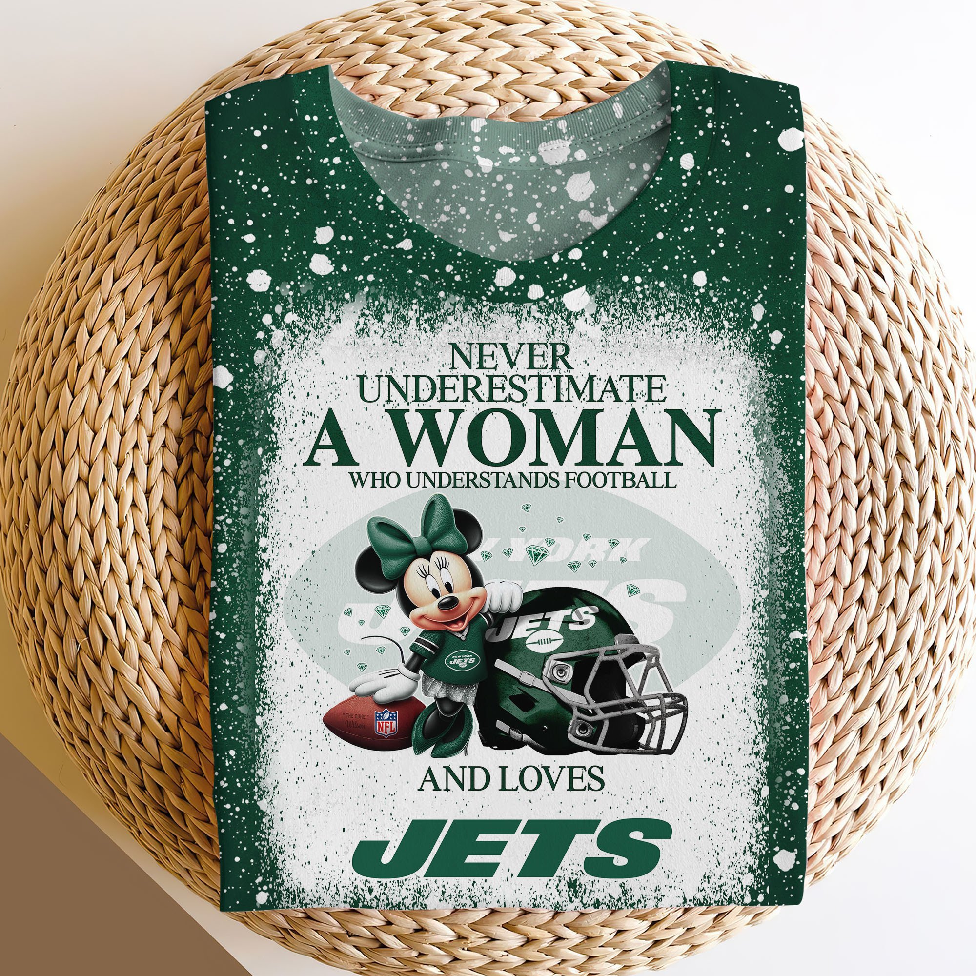 New York Jets Sweater,Hoodie, T-shirt, Football Team And Minnie 3D Shirt, Football Fan Gifts ETRG-60535