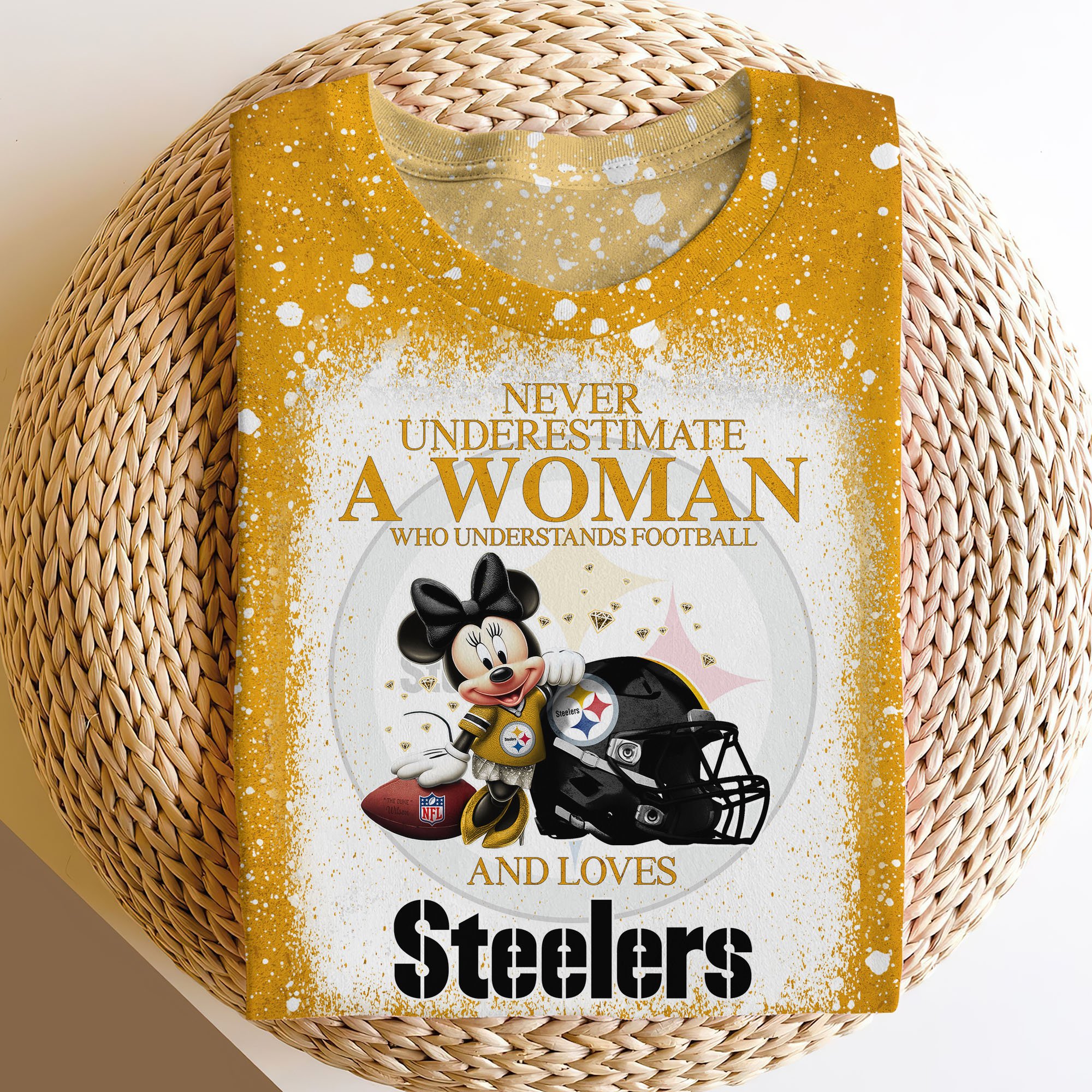 Pittsburgh Steelers Sweater,Hoodie, T-shirt, Football Team And Minnie 3D Shirt, Football Fan Gifts ETRG-60535