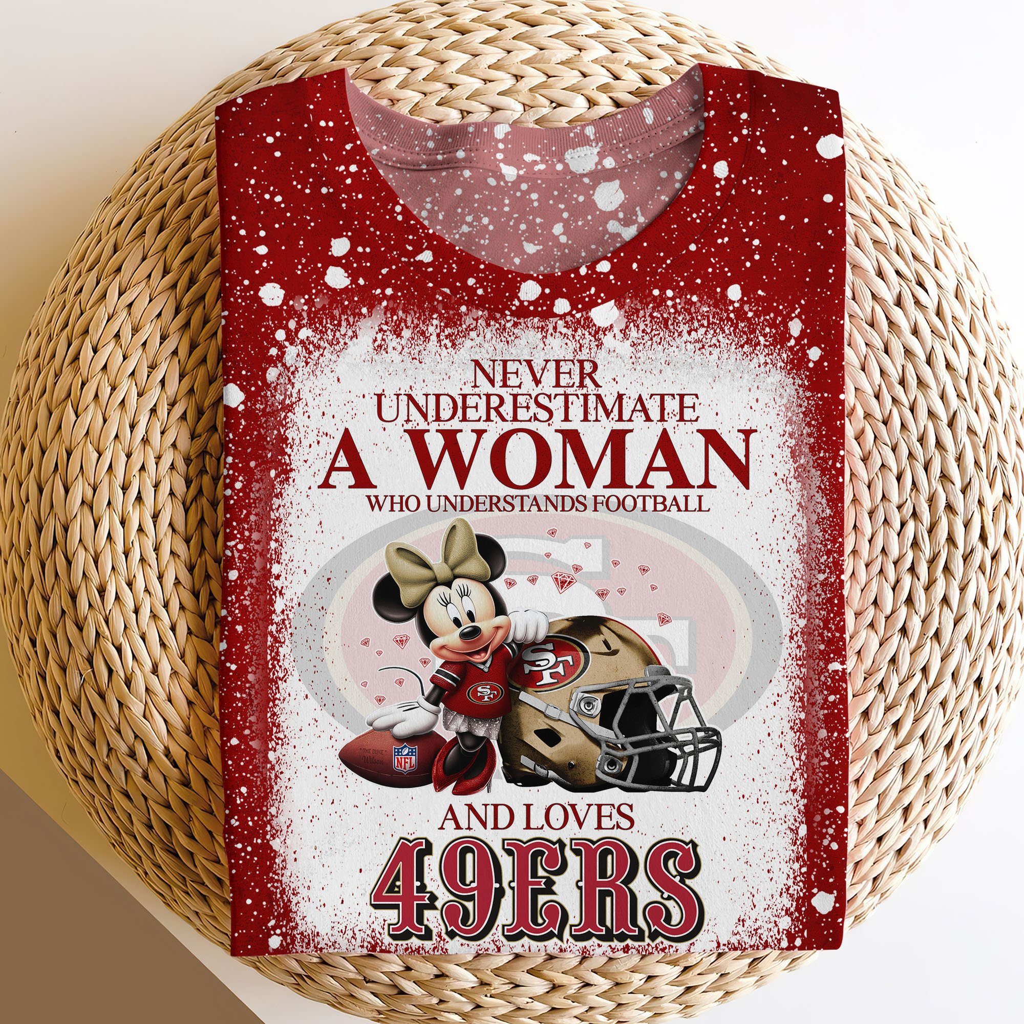 San Francisco 49ers Sweater,Hoodie, T-shirt, Football Team And Minnie 3D Shirt, Football Fan Gifts ETRG-60535