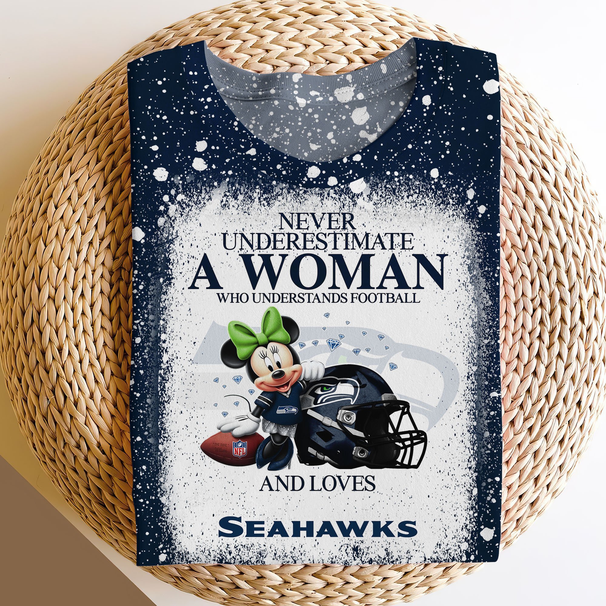 Seattle Seahawks Sweater,Hoodie, T-shirt, Football Team And Minnie 3D Shirt, Football Fan Gifts ETRG-60535