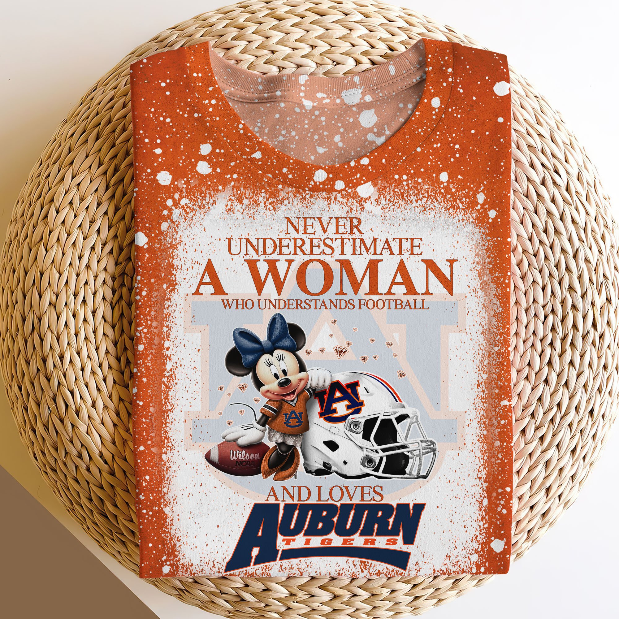 Auburn Tigers Sweater,Hoodie, T-shirt, Football Team And Minnie 3D Shirt, Football Fan Gifts ETRG-60708