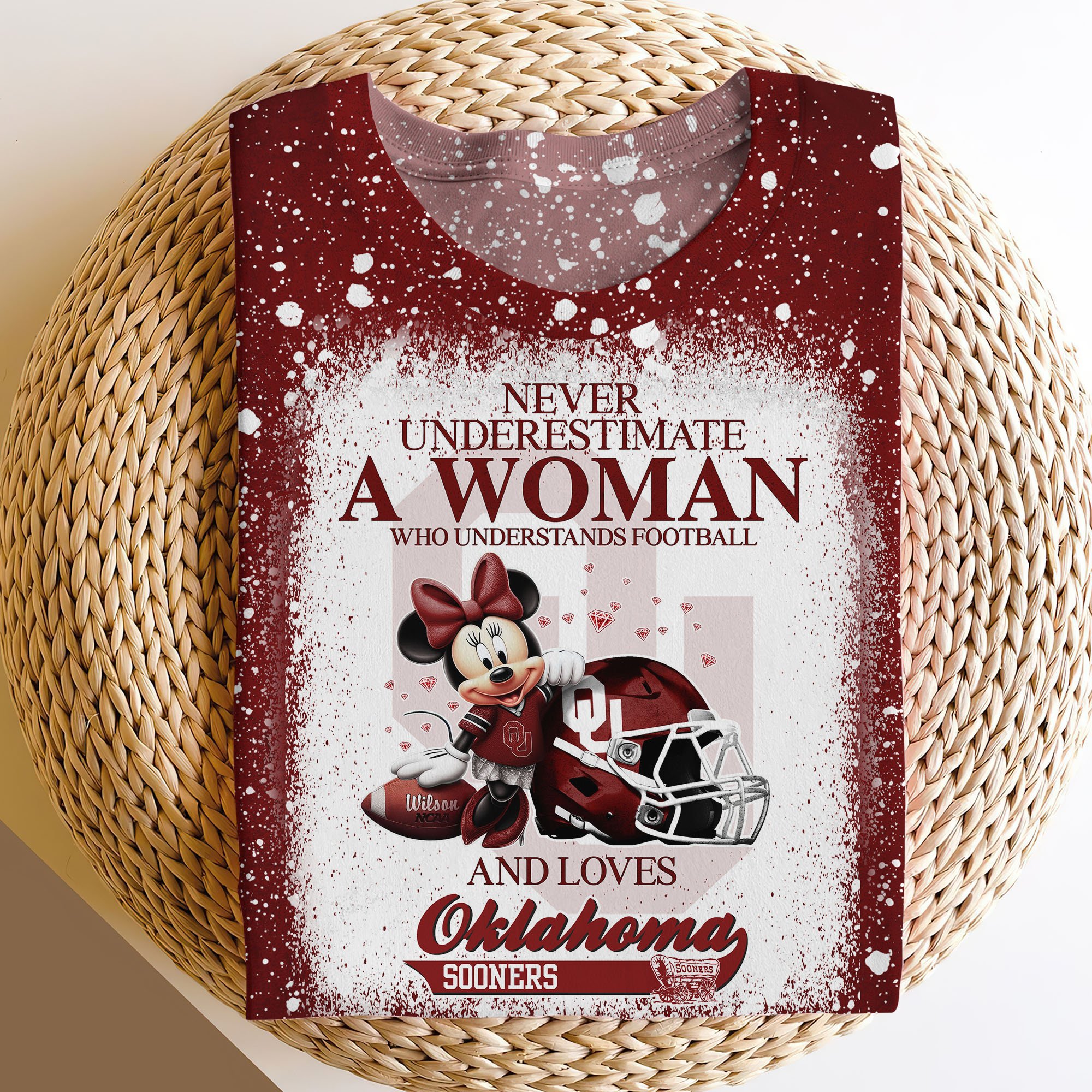 Oklahoma Sooners Sweater,Hoodie, T-shirt, Football Team And Minnie 3D Shirt, Football Fan Gifts ETRG-60708