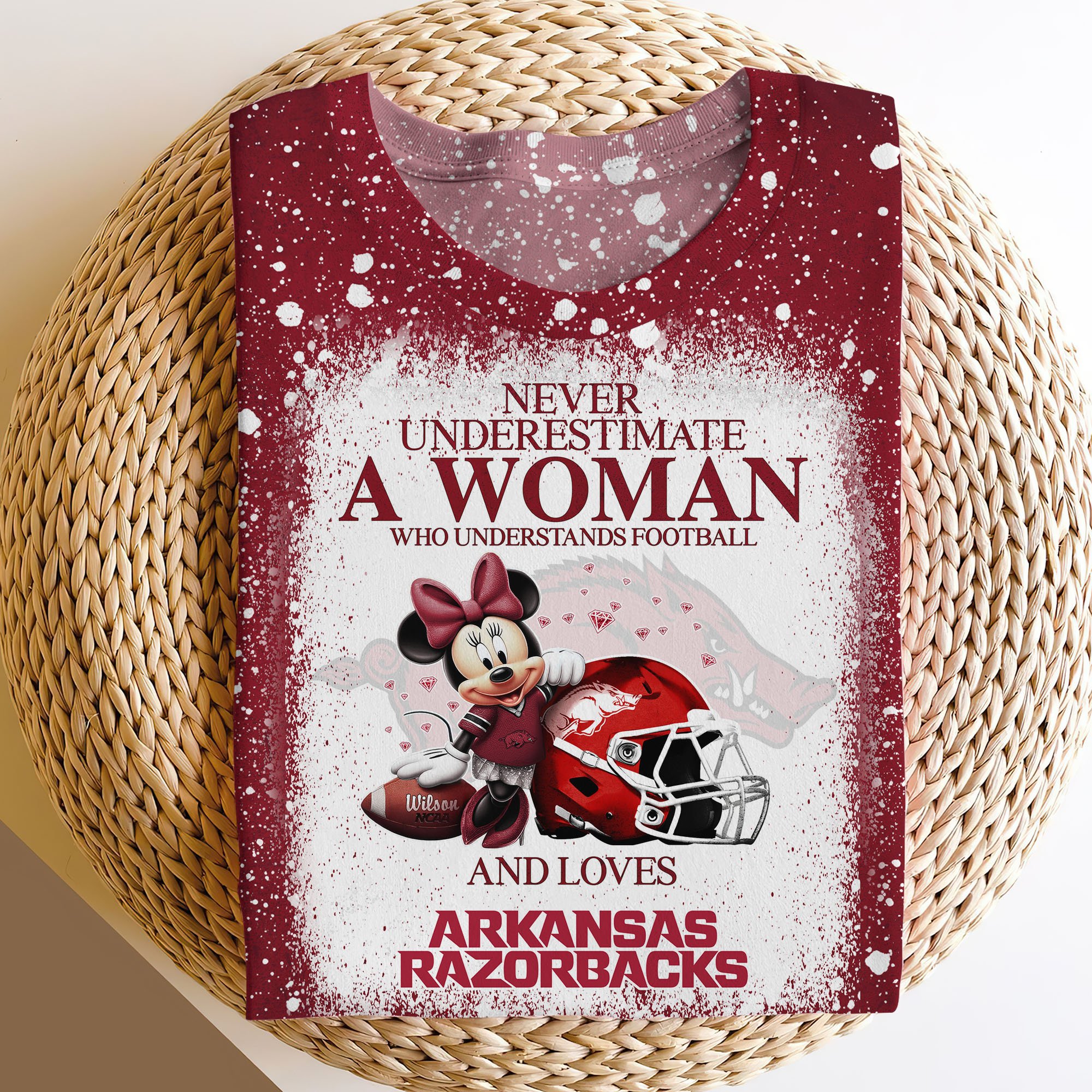 Arkansas Razorbacks Sweater,Hoodie, T-shirt, Football Team And Minnie 3D Shirt, Football Fan Gifts ETRG-60708