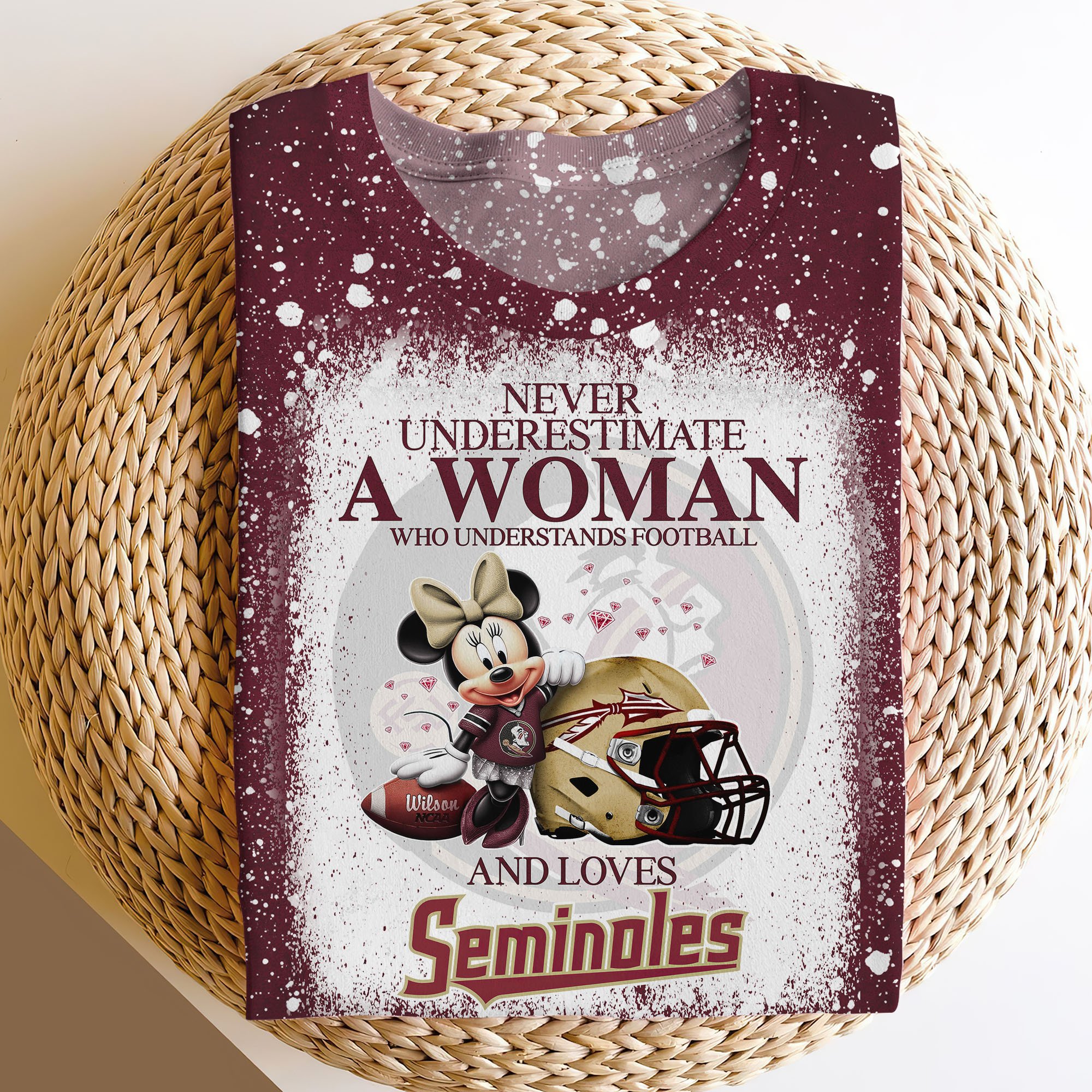 Florida State Seminoles Sweater,Hoodie, T-shirt, Football Team And Minnie 3D Shirt, Football Fan Gifts ETRG-60708