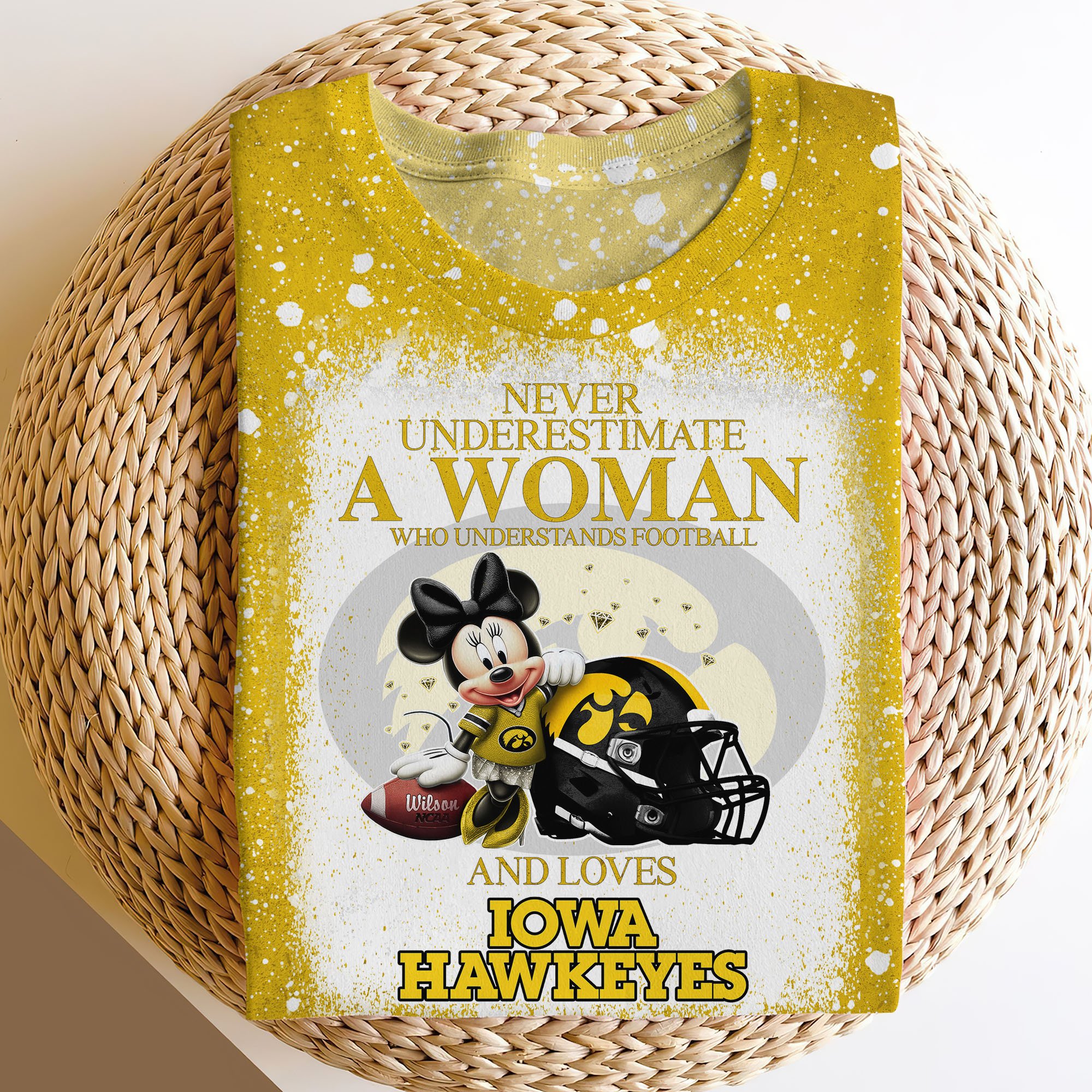 Iowa Hawkeyes Sweater,Hoodie, T-shirt, Football Team And Minnie 3D Shirt, Football Fan Gifts ETRG-60708