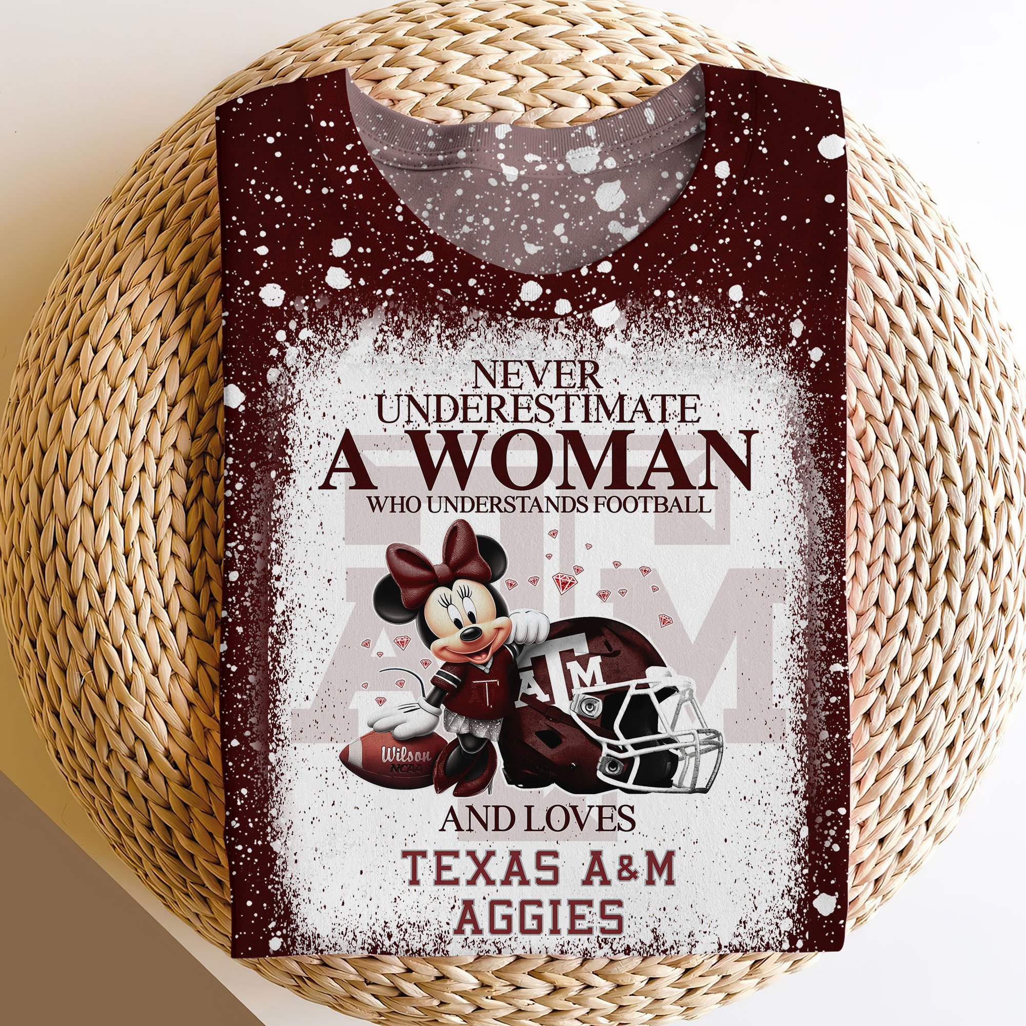 Texas A&M Aggies Sweater,Hoodie, T-shirt, Football Team And Minnie 3D Shirt, Football Fan Gifts ETRG-60708