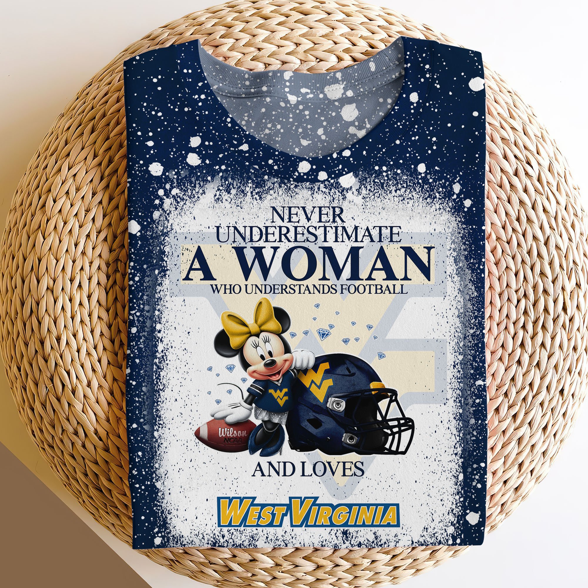 West Virginia Mountaineers Sweater,Hoodie, T-shirt, Football Team And Minnie 3D Shirt, Football Fan Gifts ETRG-60708