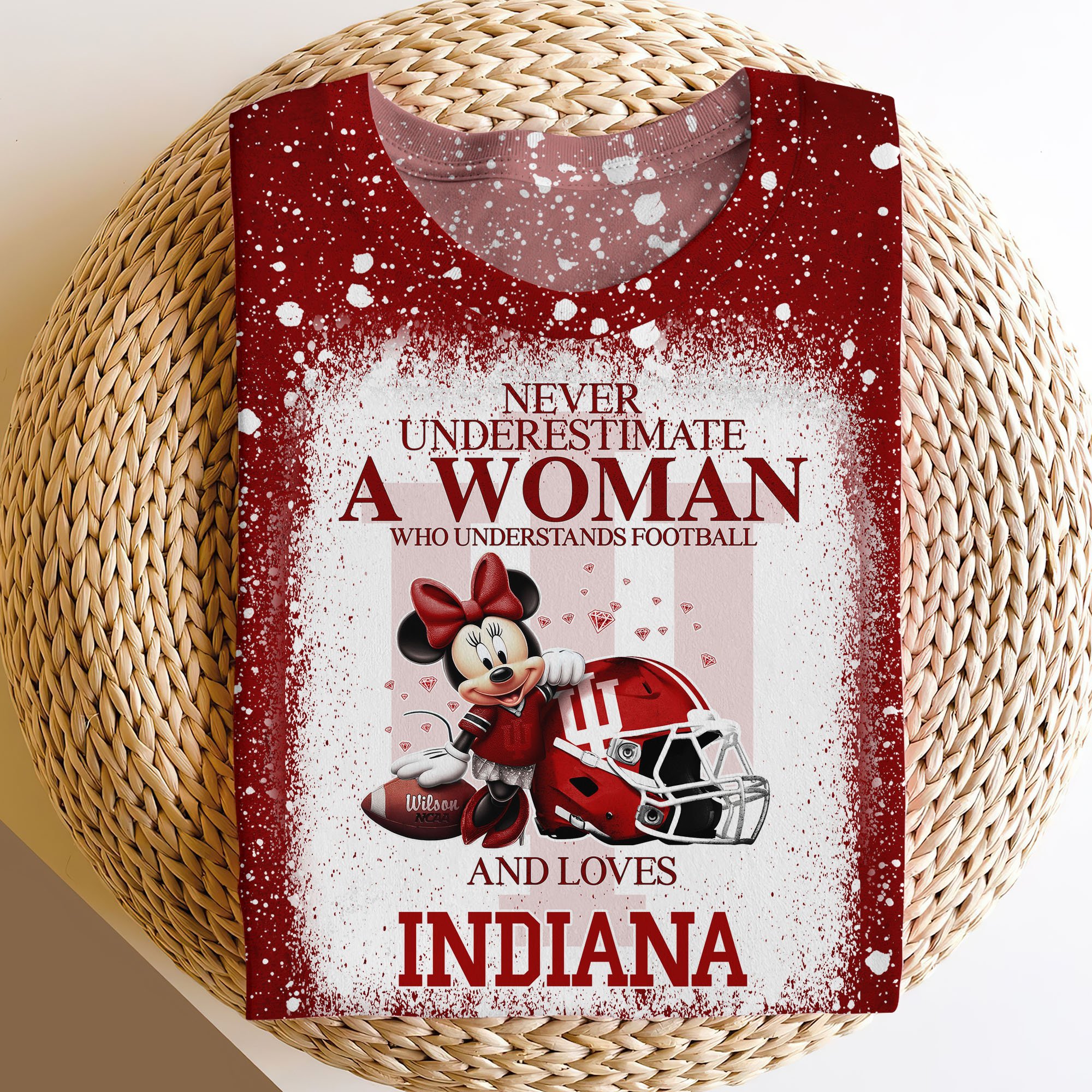 Indiana Hoosiers Sweater,Hoodie, T-shirt, Football Team And Minnie 3D Shirt, Football Fan Gifts ETRG-60708