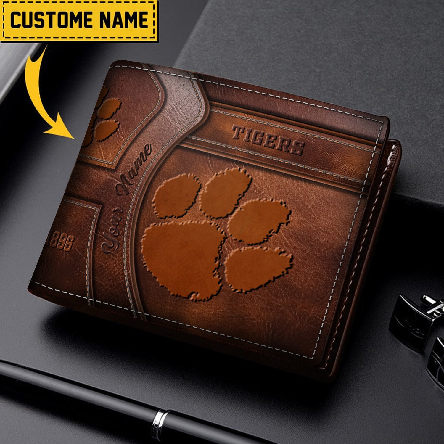 Clemson Tigers Men Wallet Custom 60819
