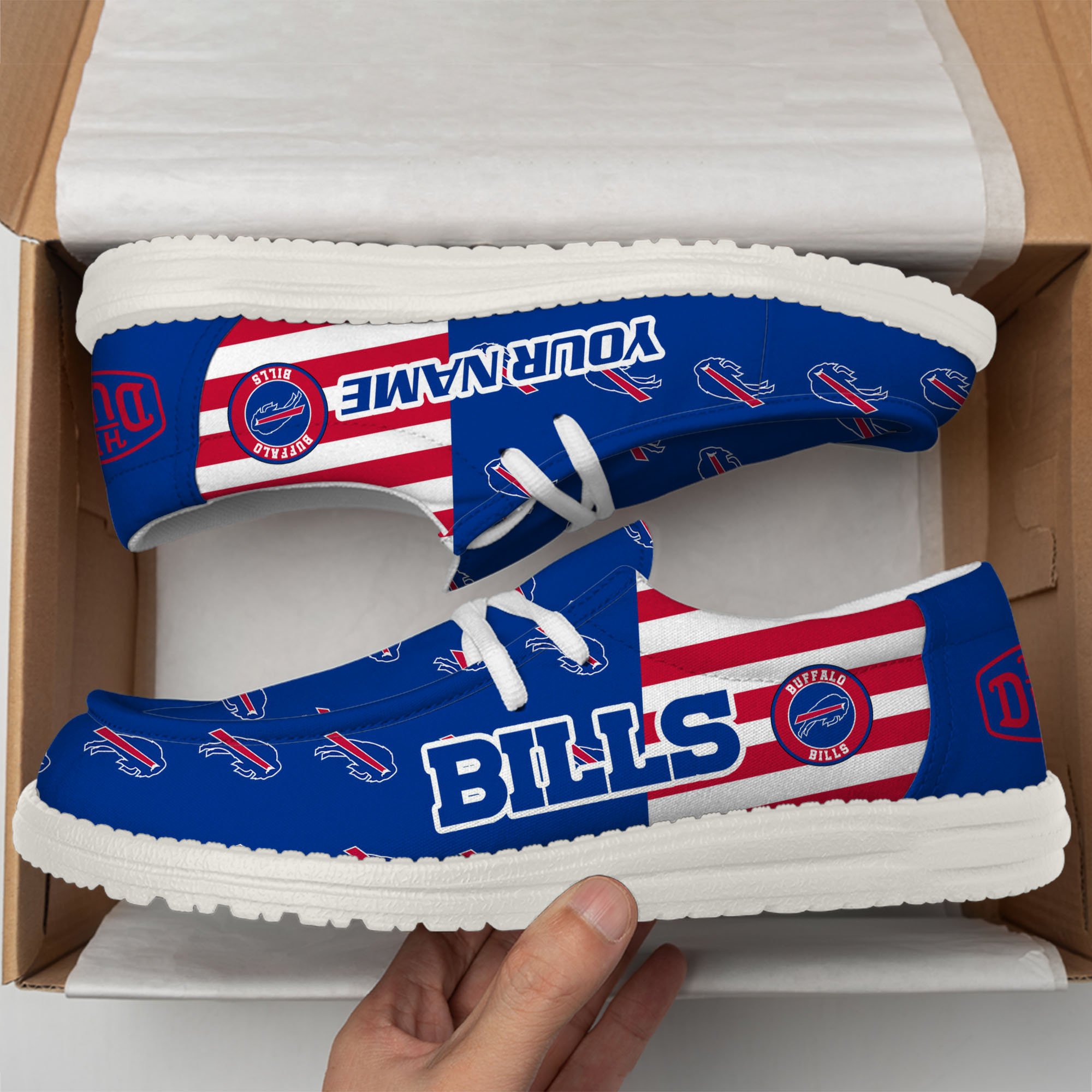 Buffalo Bills Hey Dude Shoes Custom Your Name, Sport Shoes For Fan, Fan Gifts EHIVM-60787