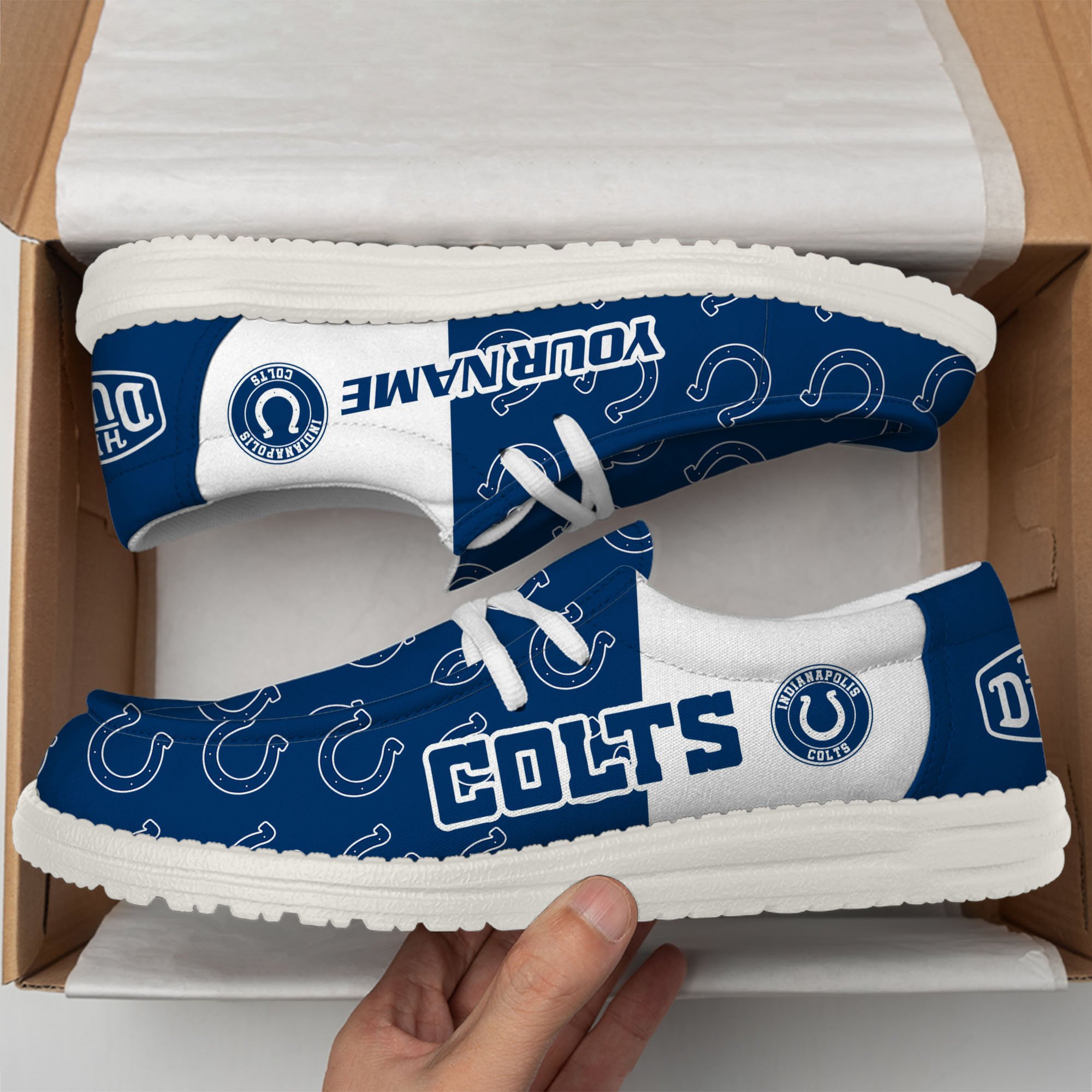 Indianapolis Colts Hey Dude Shoes Custom Your Name, Sport Shoes For Fan, Fan Gifts EHIVM-60787