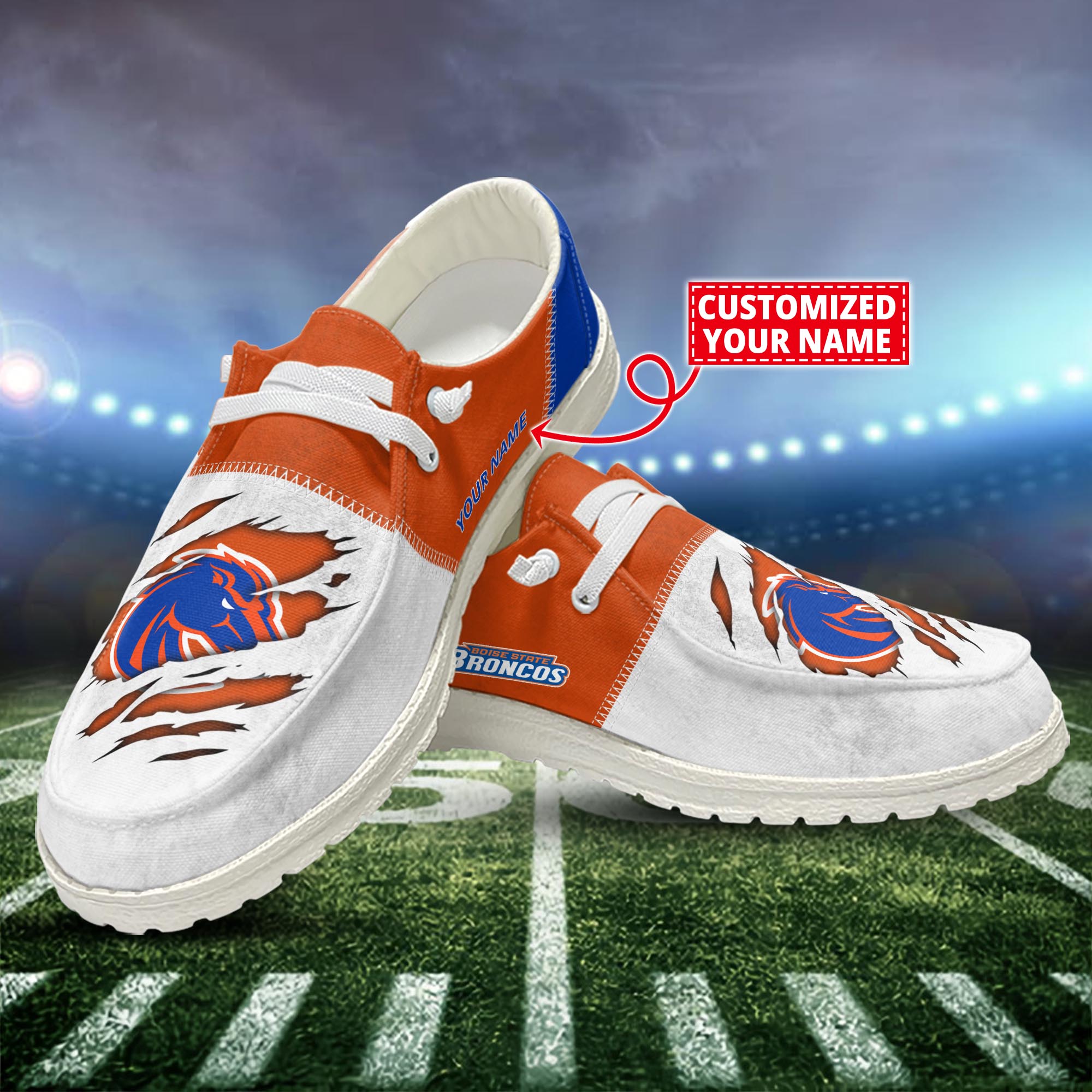 Boise State Broncos H-D Shoes Custom H-52741