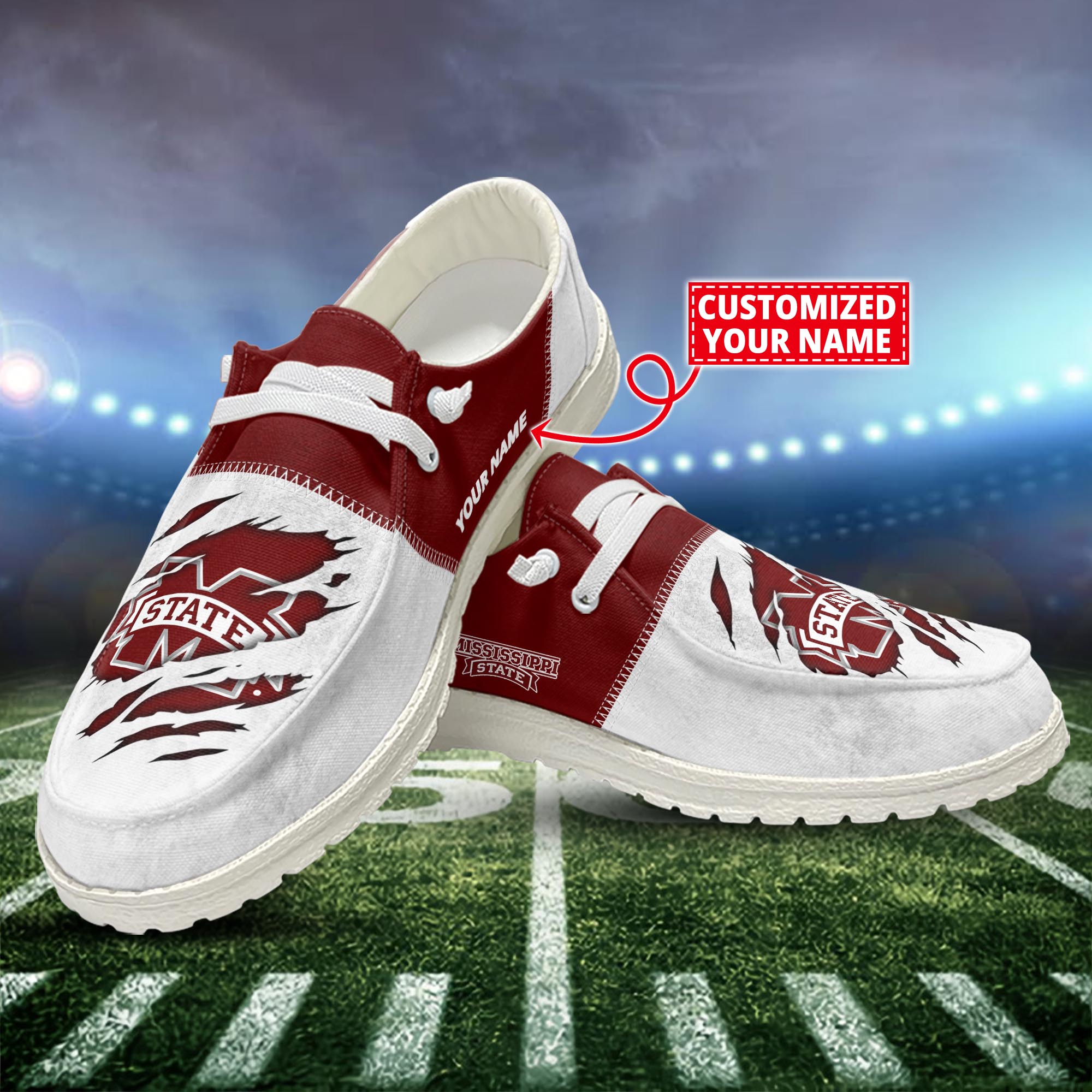 Mississippi State Bulldogs H-D Shoes Custom H-52741