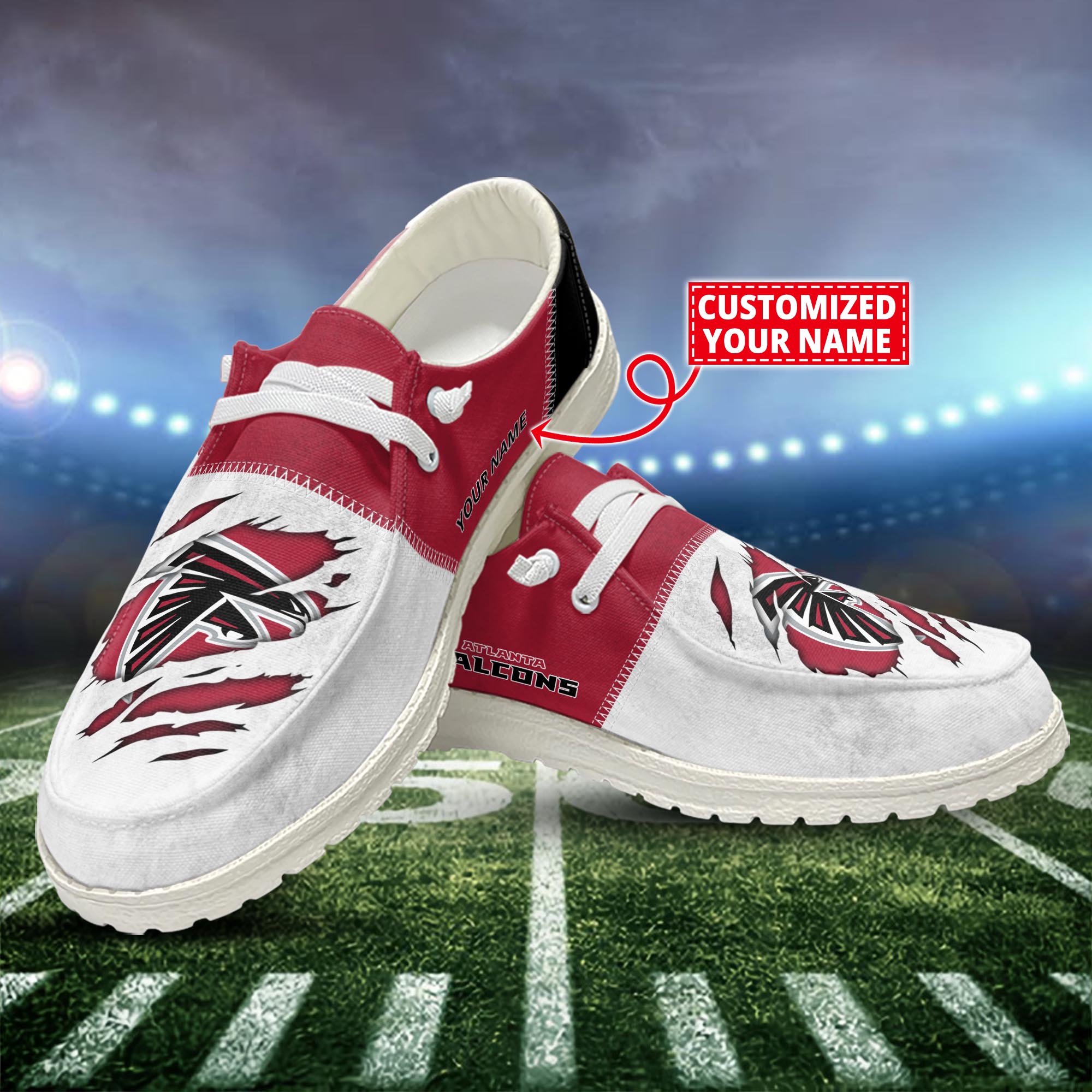 Atlanta Falcons H-D Shoes Custom H-52741