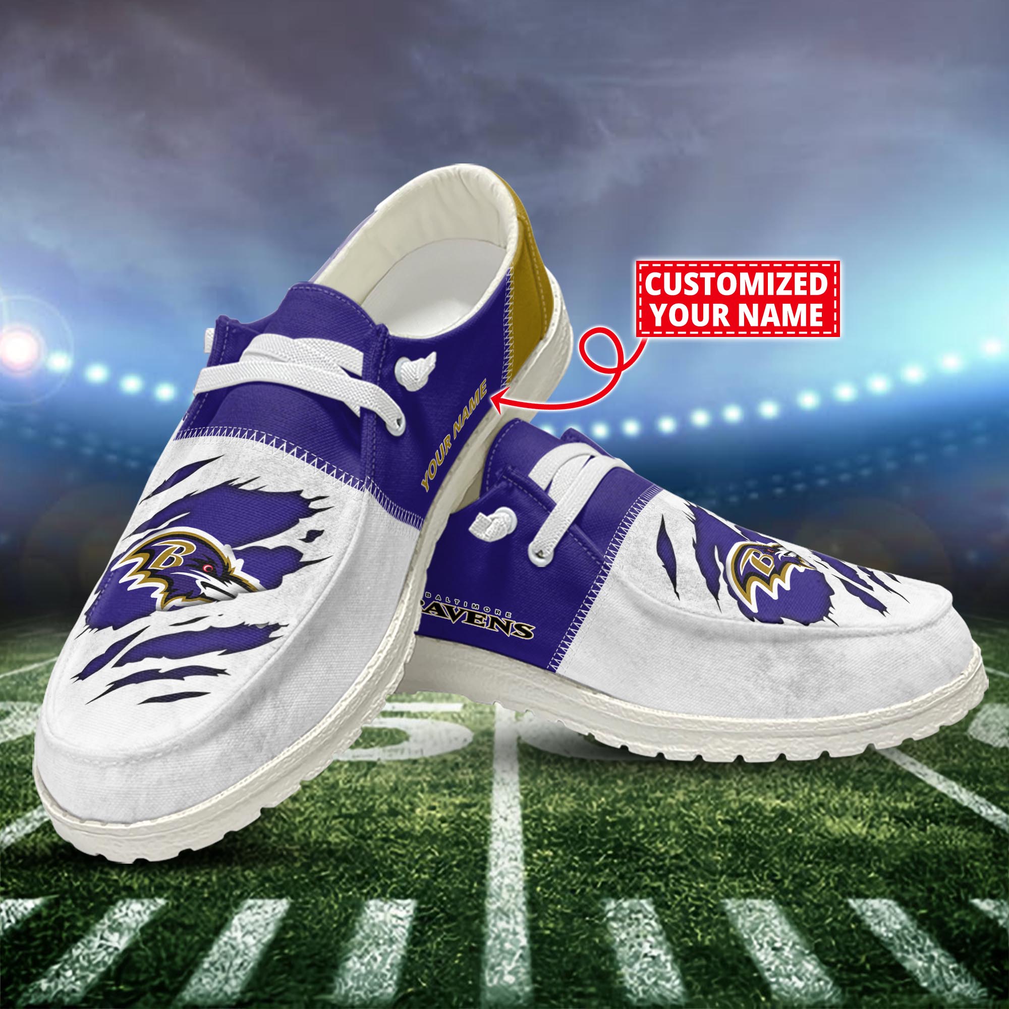 Baltimore Ravens H-D Shoes Custom H-52741