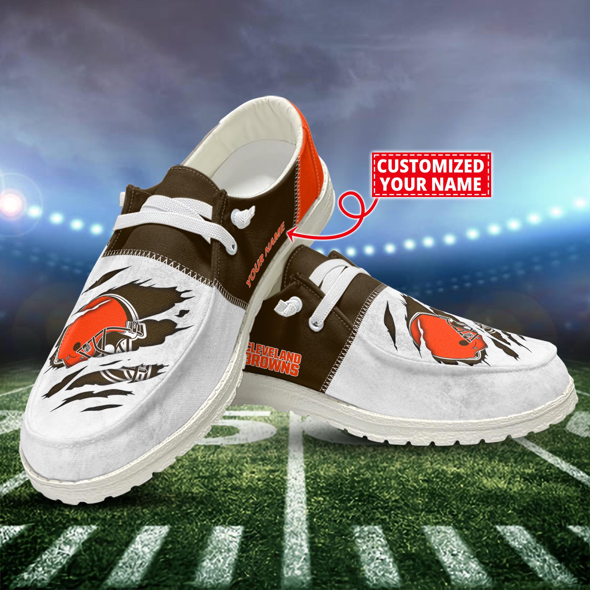 Cleveland Browns H-D Shoes Custom H-52741