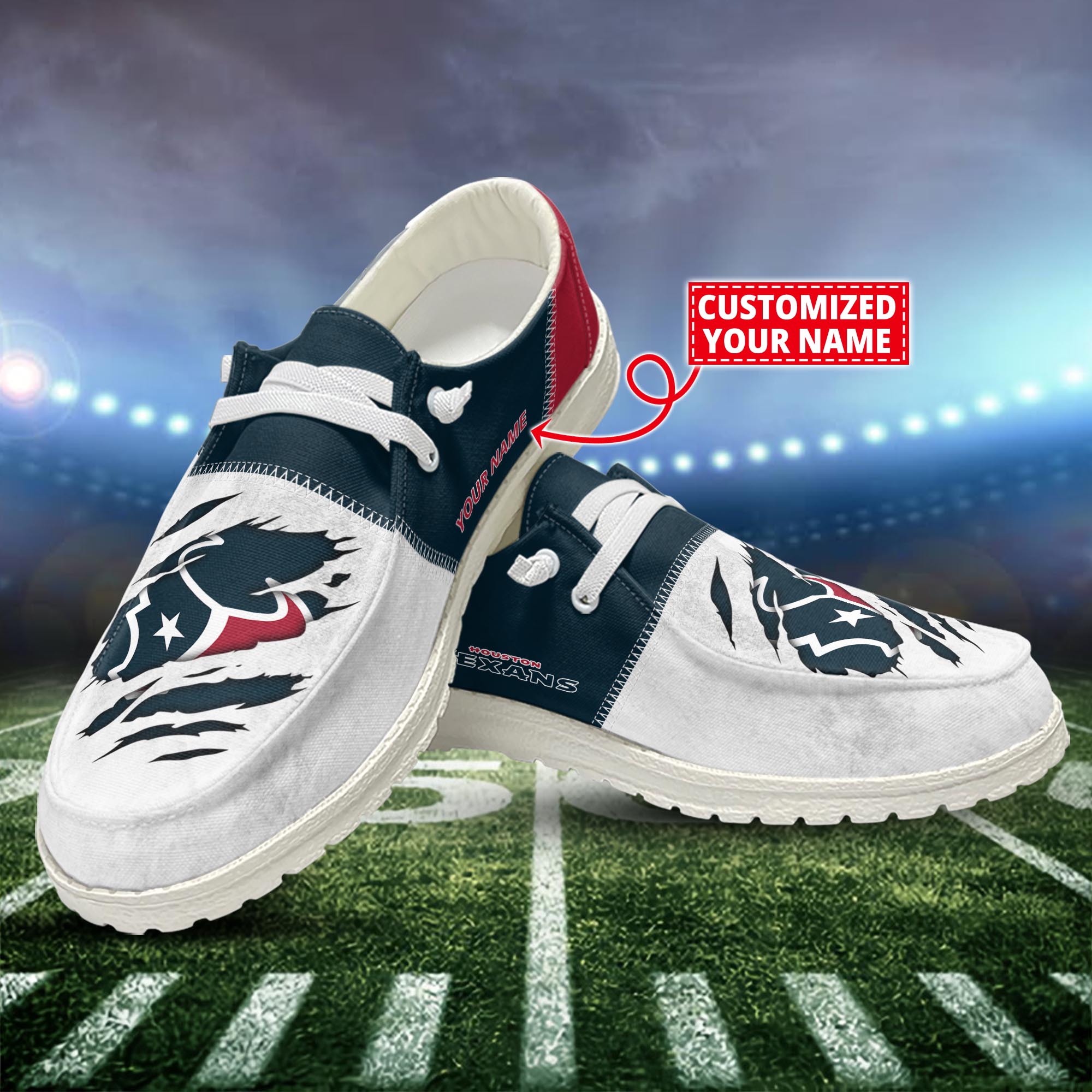 Houston Texans H-D Shoes Custom H-52741