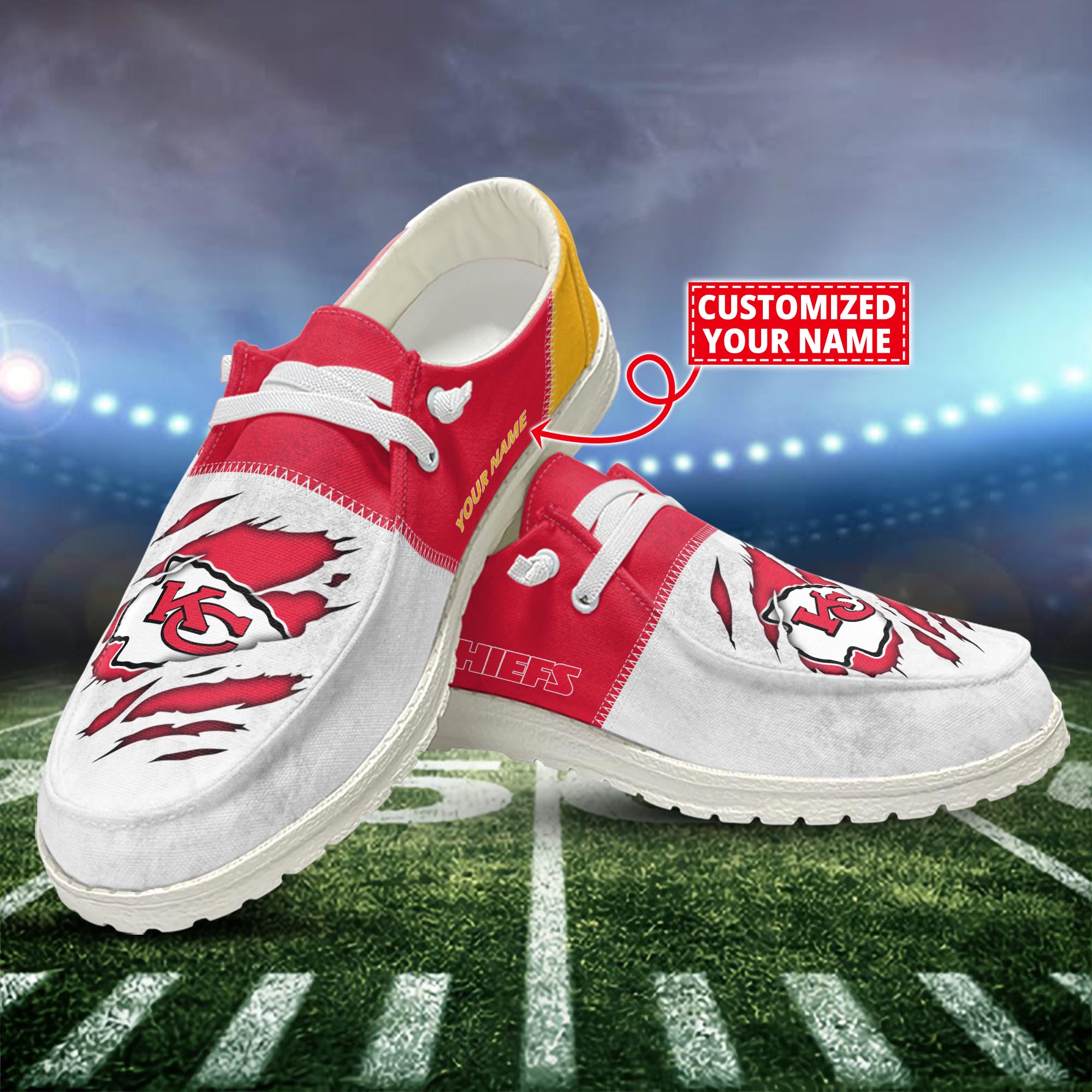 Kansas City Chiefs H-D Shoes Custom H-52741