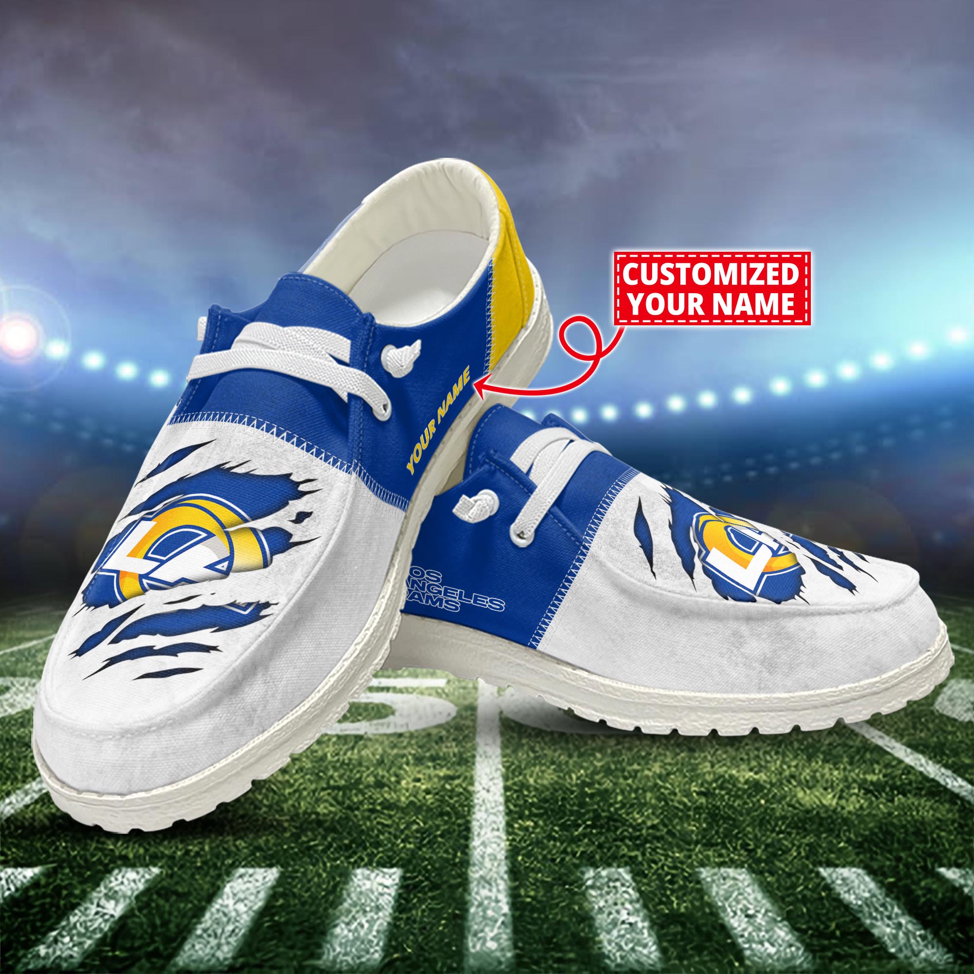 Los Angeles Rams H-D Shoes Custom H-52741