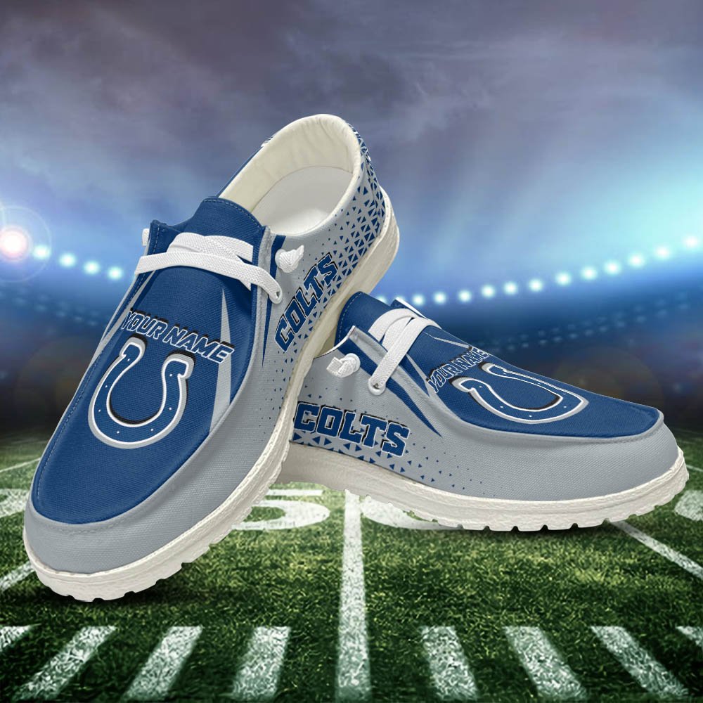 Indianapolis Colts White HD Shoes Personalized Your Name, Sport HDs For Football Fan, Sport Lovers Gifts ETHY-52459