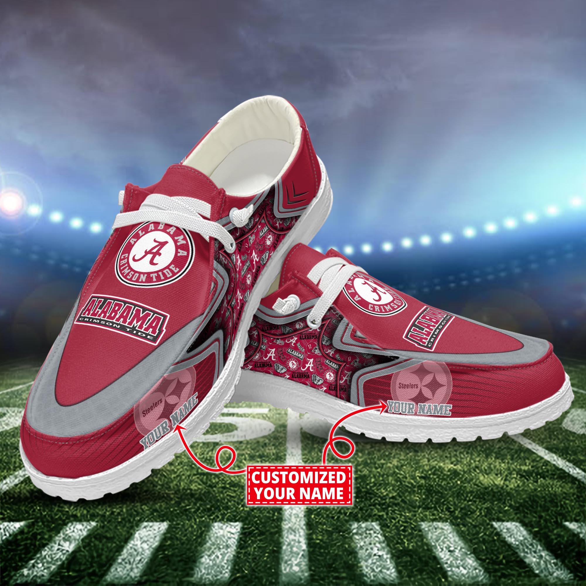 Alabama Crimson Tide Dude Shoes Custom Name  New Arrivals H52575