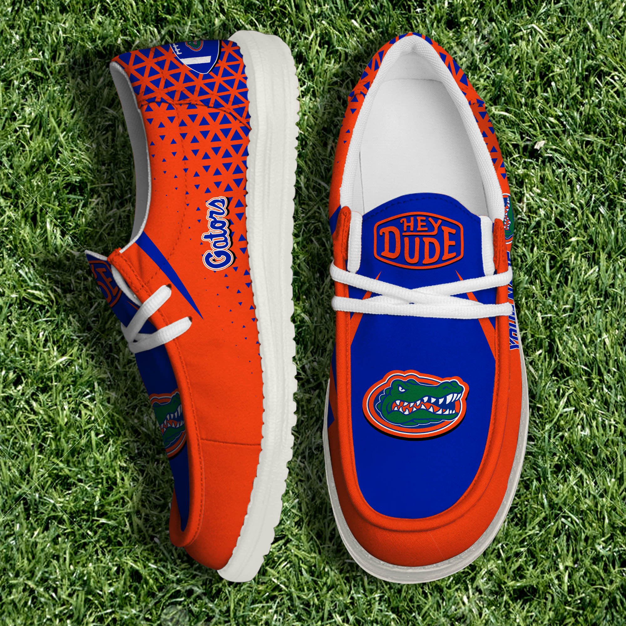 Florida Gators White Canvas Loafer Shoes 2024 Version Personalized Your Name, Sport Shoes For Fan, Sport Gifts ETHY-61033