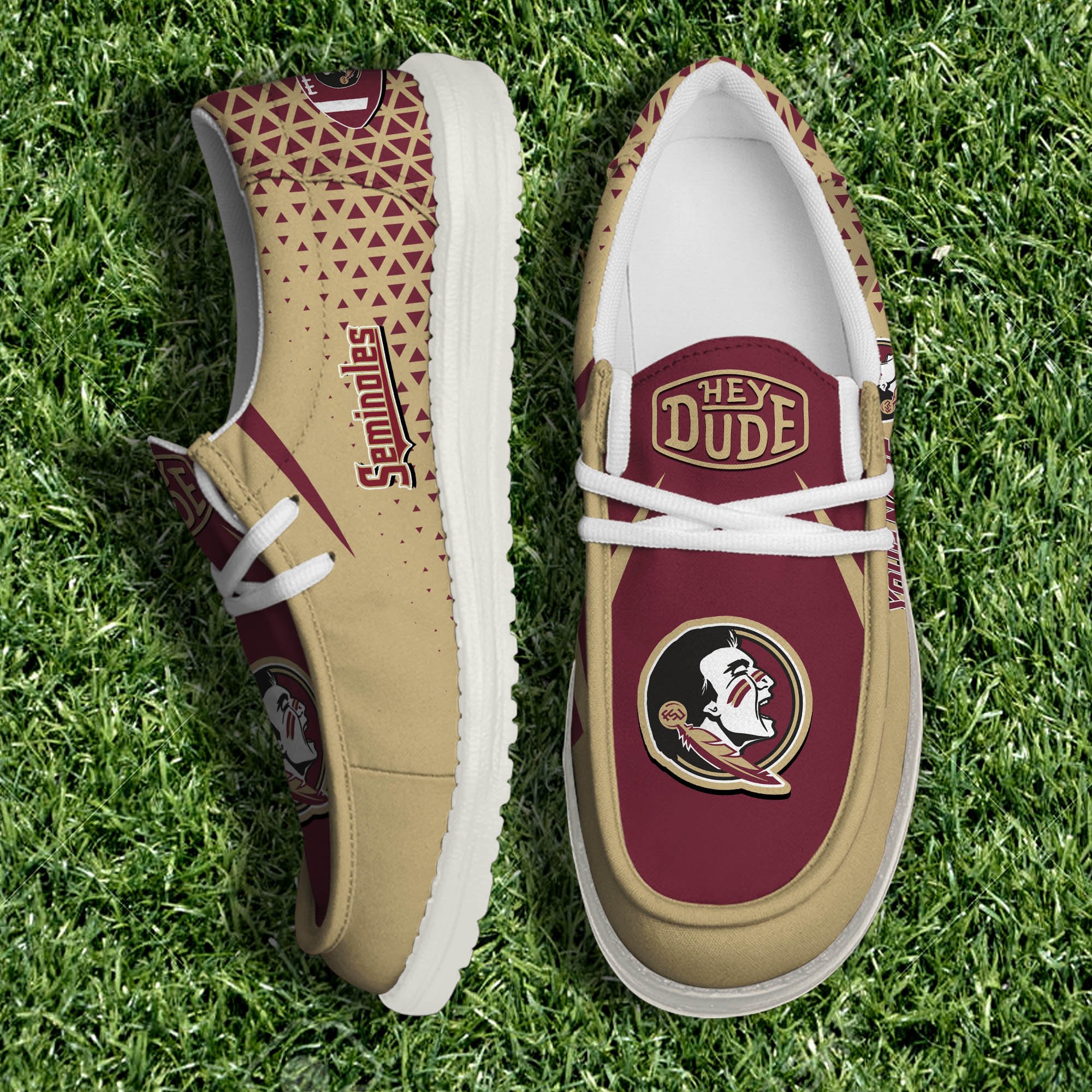 Florida State Seminoles White Canvas Loafer Shoes 2024 Version Personalized Your Name, Sport Shoes For Fan, Sport Gifts ETHY-61033