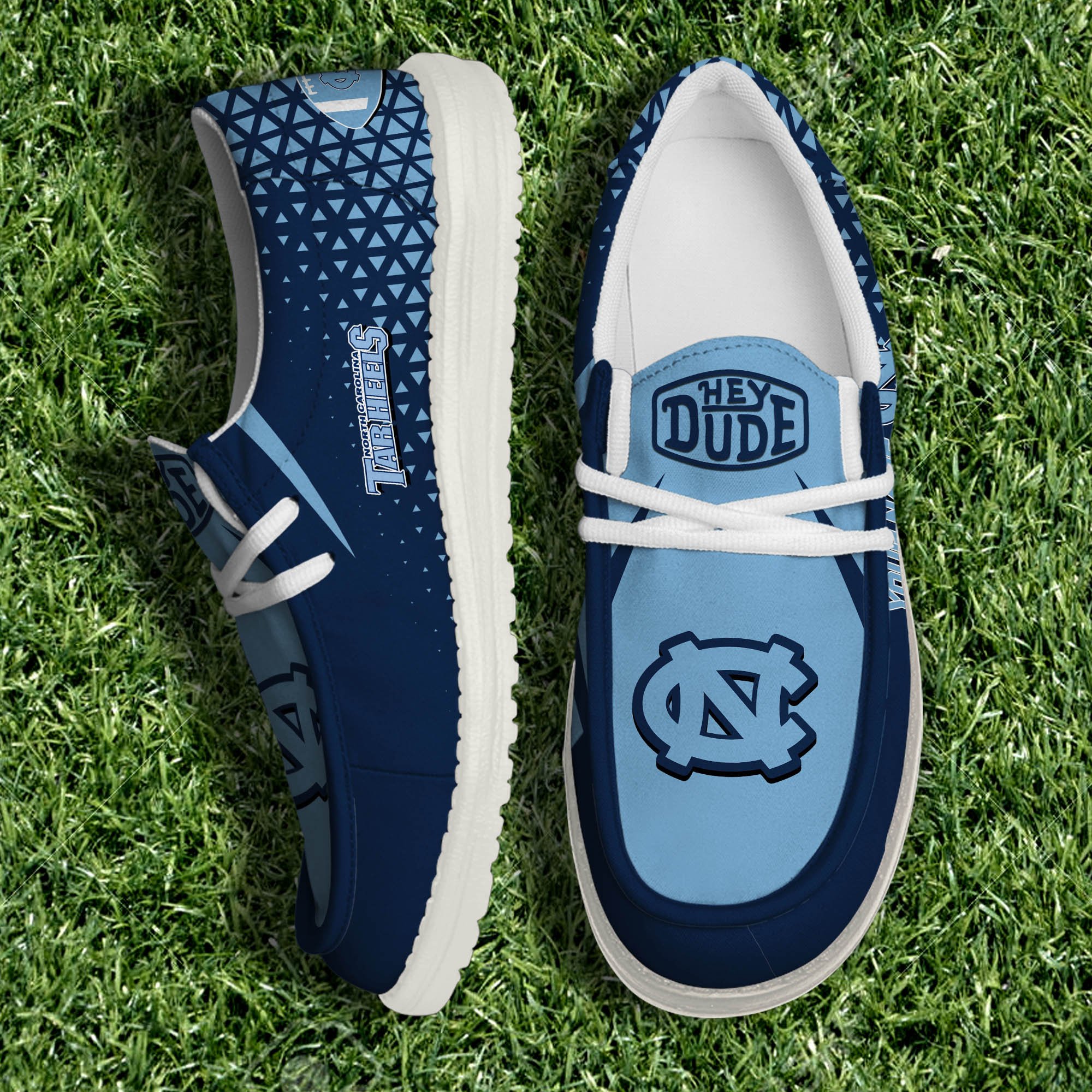 North Carolina Tar Heels White Canvas Loafer Shoes 2024 Version Personalized Your Name, Sport Shoes For Fan, Sport Gifts ETHY-61033