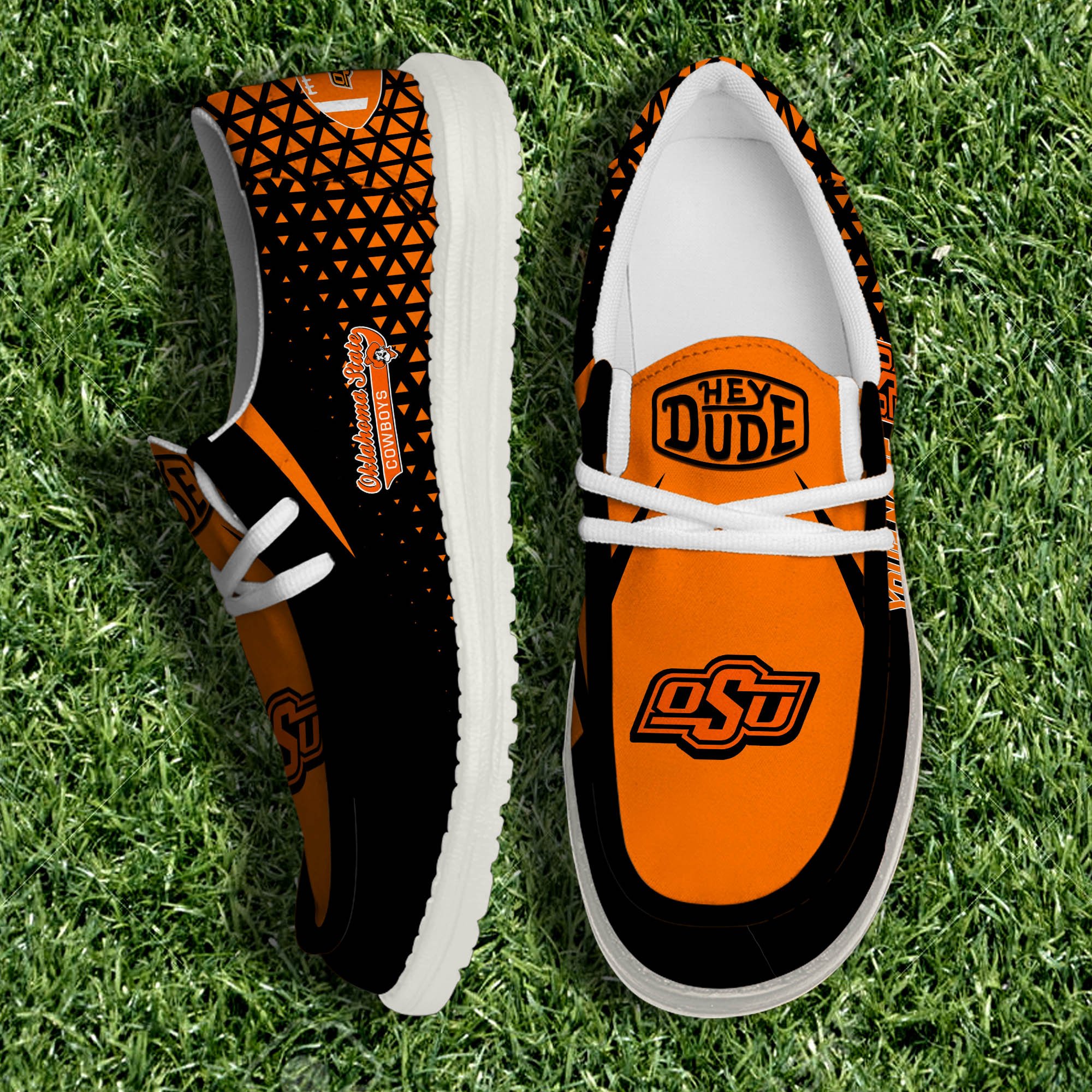 Oklahoma State Cowboys White Canvas Loafer Shoes 2024 Version Personalized Your Name, Sport Shoes For Fan, Sport Gifts ETHY-61033