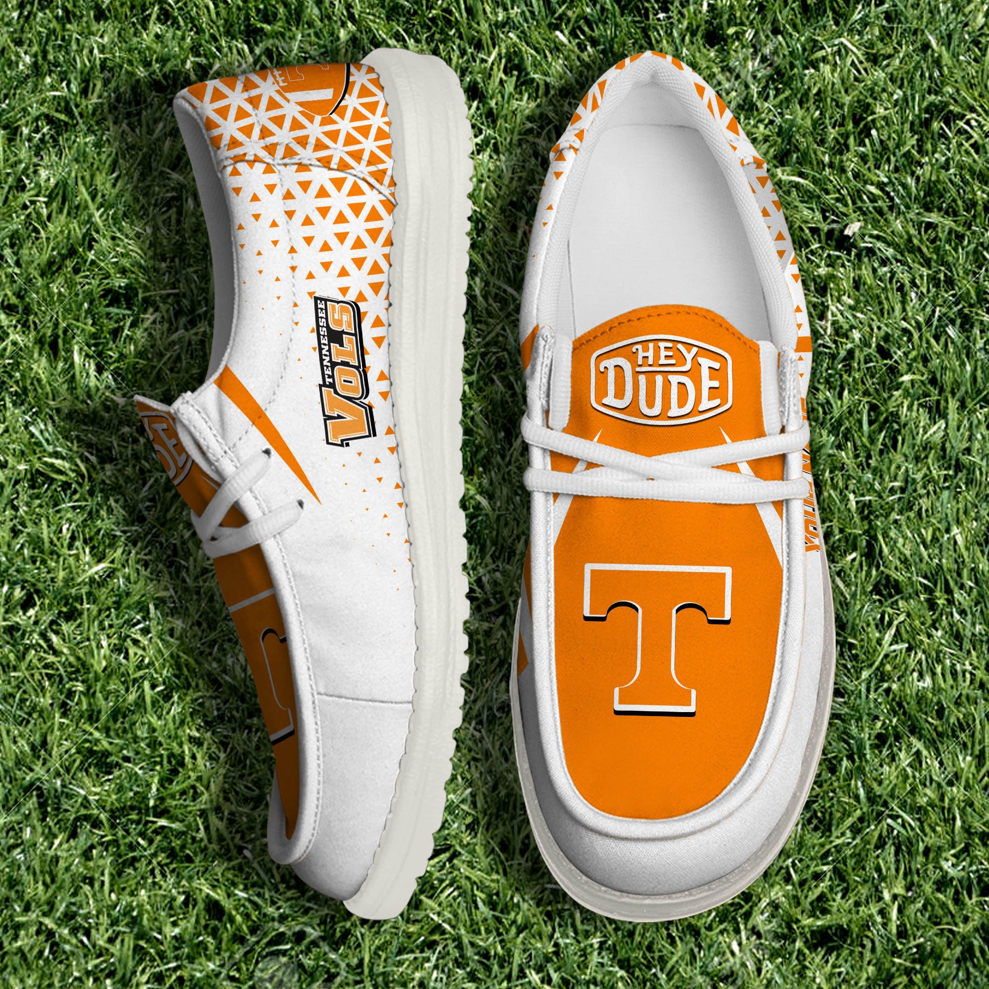 Tennessee Volunteers White Canvas Loafer Shoes 2024 Version Personalized Your Name, Sport Shoes For Fan, Sport Gifts ETHY-61033